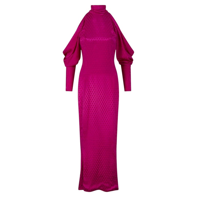 emanuel ungaro pink dress an emanuel ungaro AW 2008/2009 pink silk chiffon gown with amazing deep  open back, sold (thank you)  #vintageungaro #ungarodress