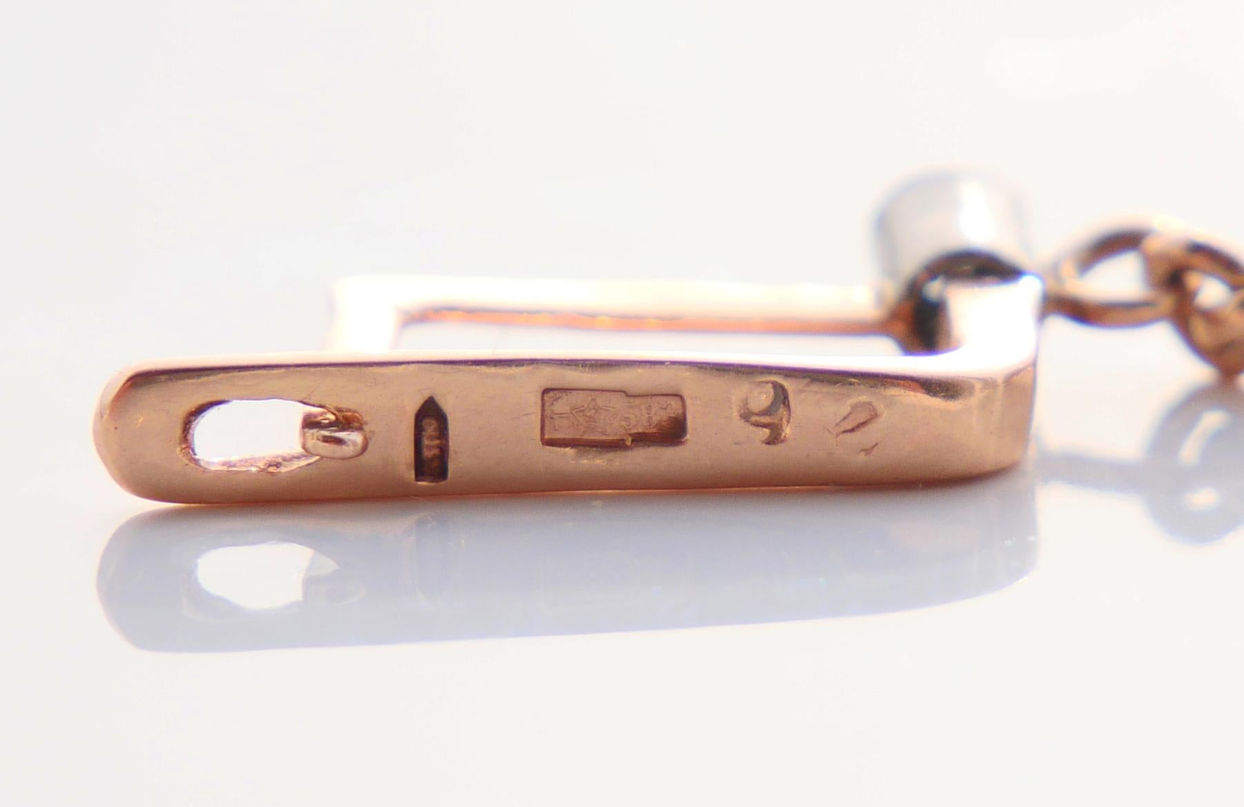 1985 UdSSR Georgische Ohrringe natürliche 1ctw Smaragde Diamanten massiv 14K Gold/ 4.5gr im Angebot 4