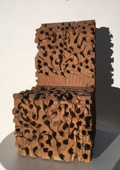 1985 Scultura astratta in legno di Urano Palma Sedia Le sedie