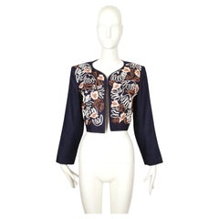 1985 YVES SAINT LAURENT  embroidered RUNWAY jacket with soutache trim & beads