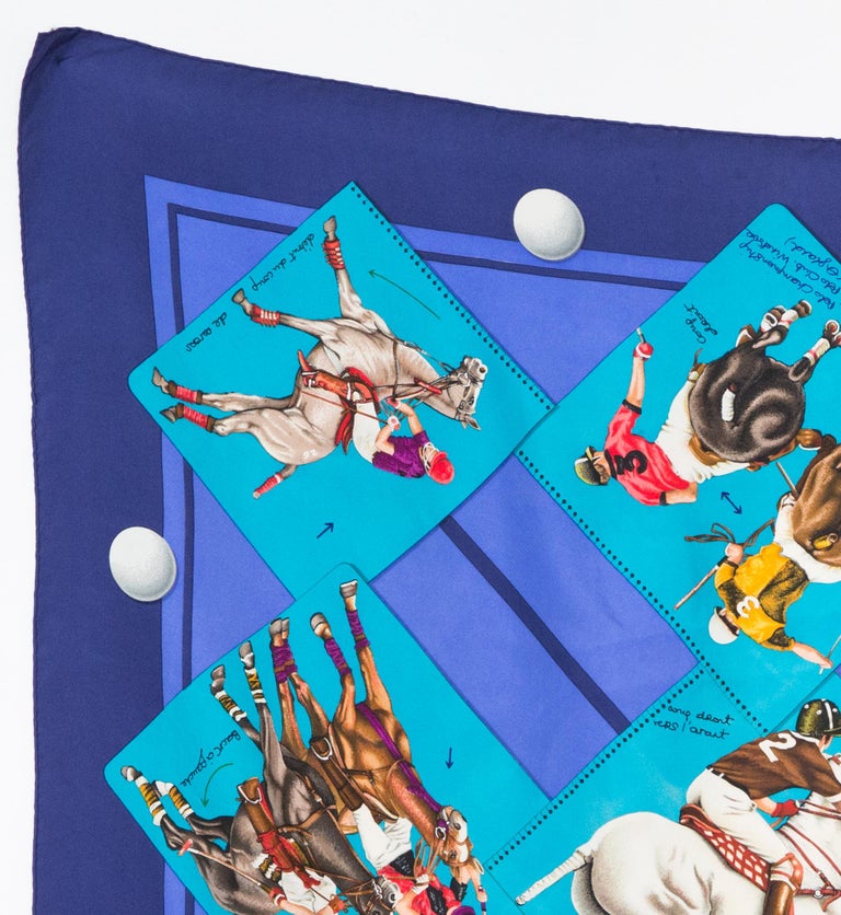 Hermès silk scarf LE MONDE DU POLO