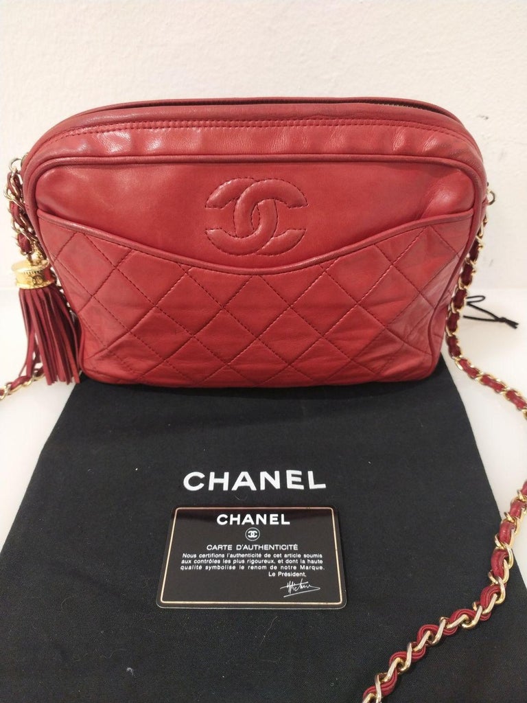 1986/1987 Chanel Red Camera Bag at 1stDibs