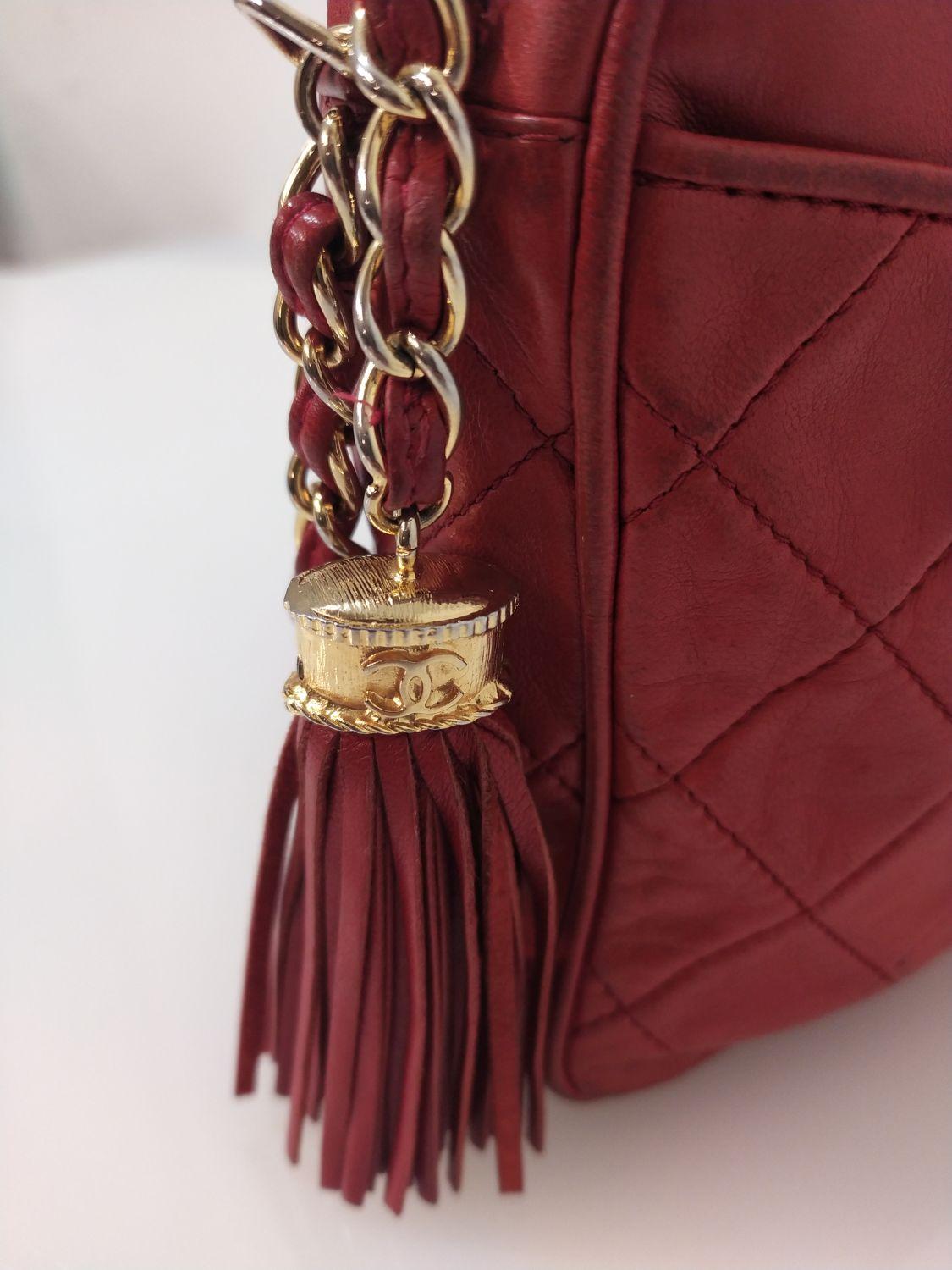 chanel camera bag red