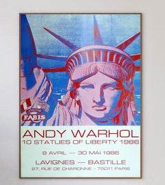 1986 Andy Warhol - 10 Statues Of Liberty Original Vintage Poster