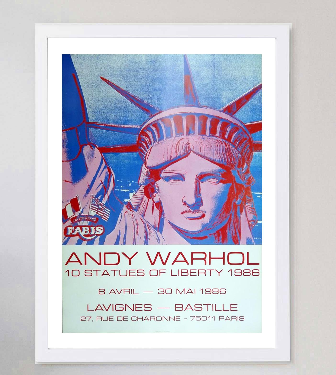 Paper 1986 Andy Warhol - 10 Statues Of Liberty Original Vintage Poster