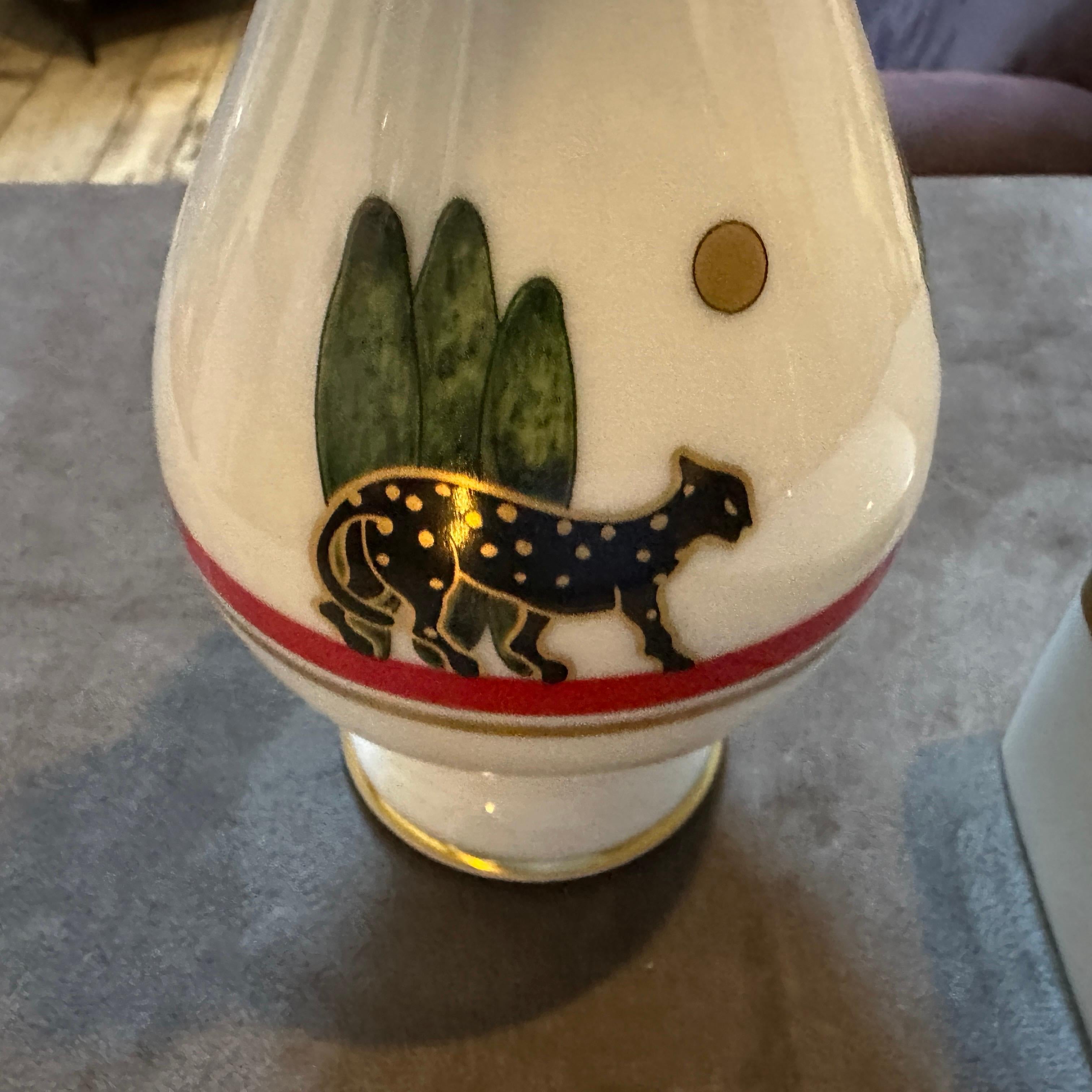 Art déco 1986 Vase et coffret de toilette en porcelaine de Limoges de style Art Déco  par Cartier Paris en vente