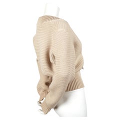 1986 AZZEDINE ALAIA heavy knit RUNWAY cardigan sweater coat with zippers