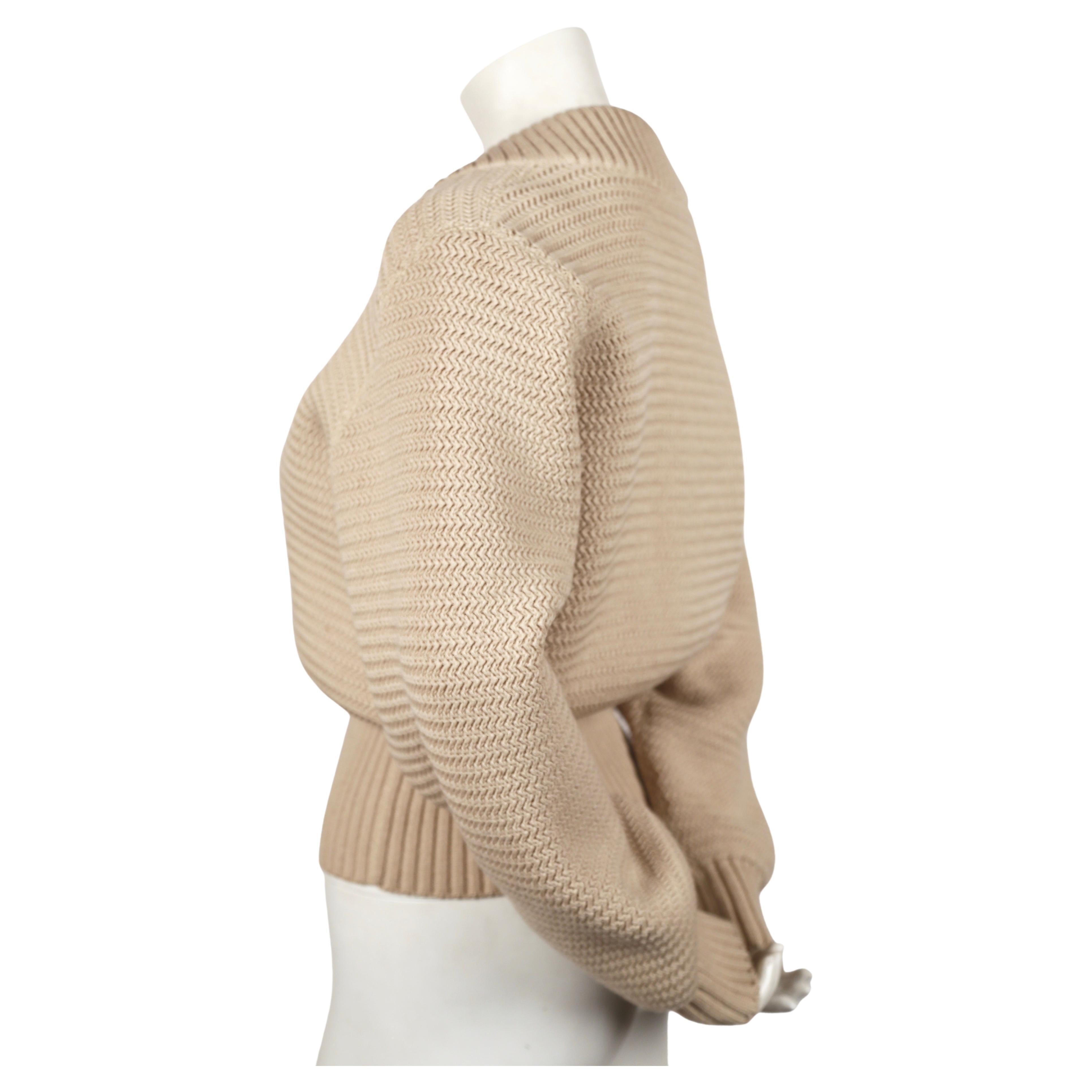 1986 AZZEDINE ALAIA heavy knit RUNWAY cardigan sweater coat with zippers In Good Condition For Sale In San Fransisco, CA