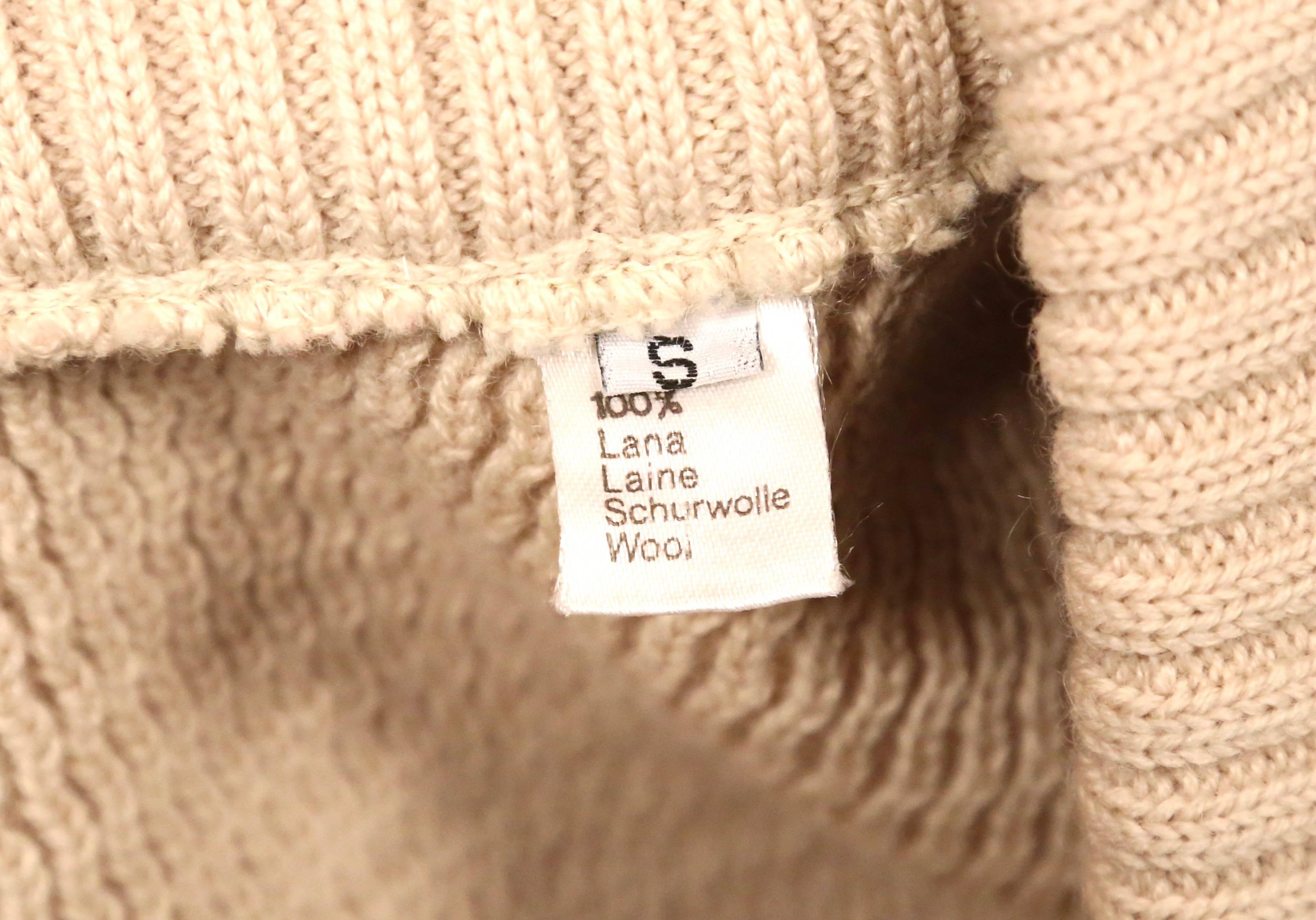 1986 AZZEDINE ALAIA heavy knit RUNWAY cardigan sweater coat with zippers 1