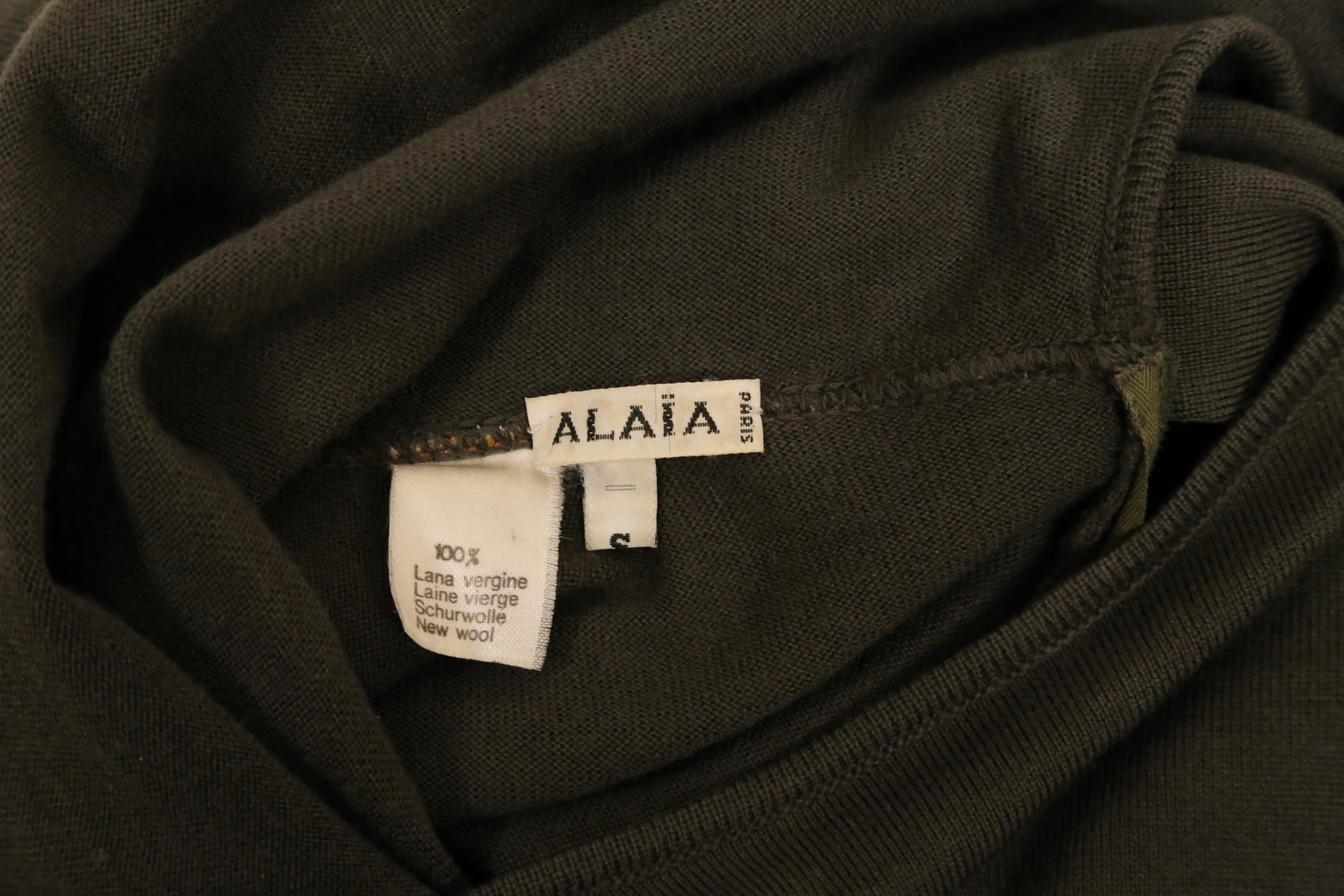 1986 AZZEDINE ALAIA iconic hooded RUNWAY dress For Sale 6