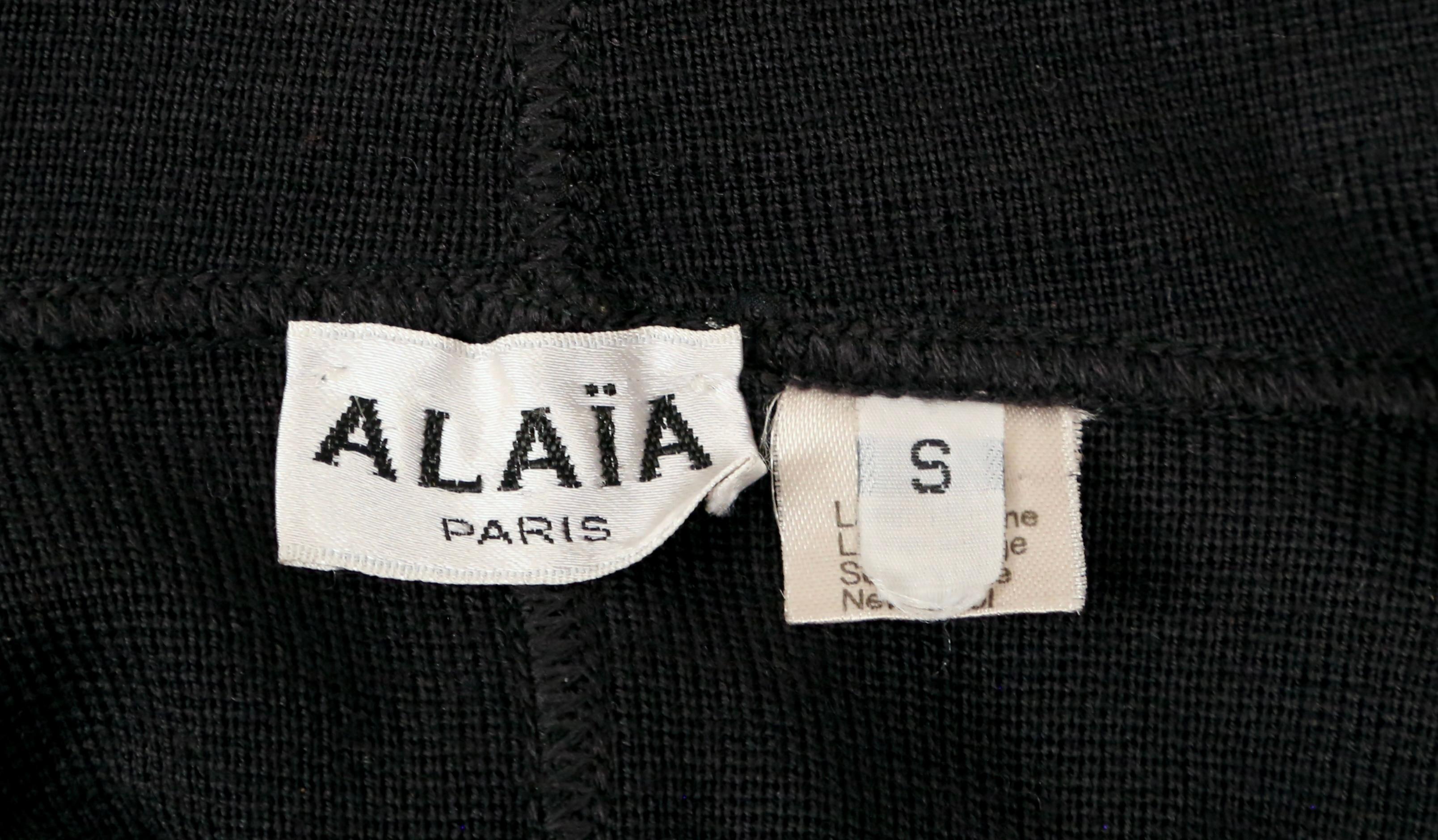 1986 AZZEDINE ALAIA iconic spiral zippered hooded black RUNWAY dress 4