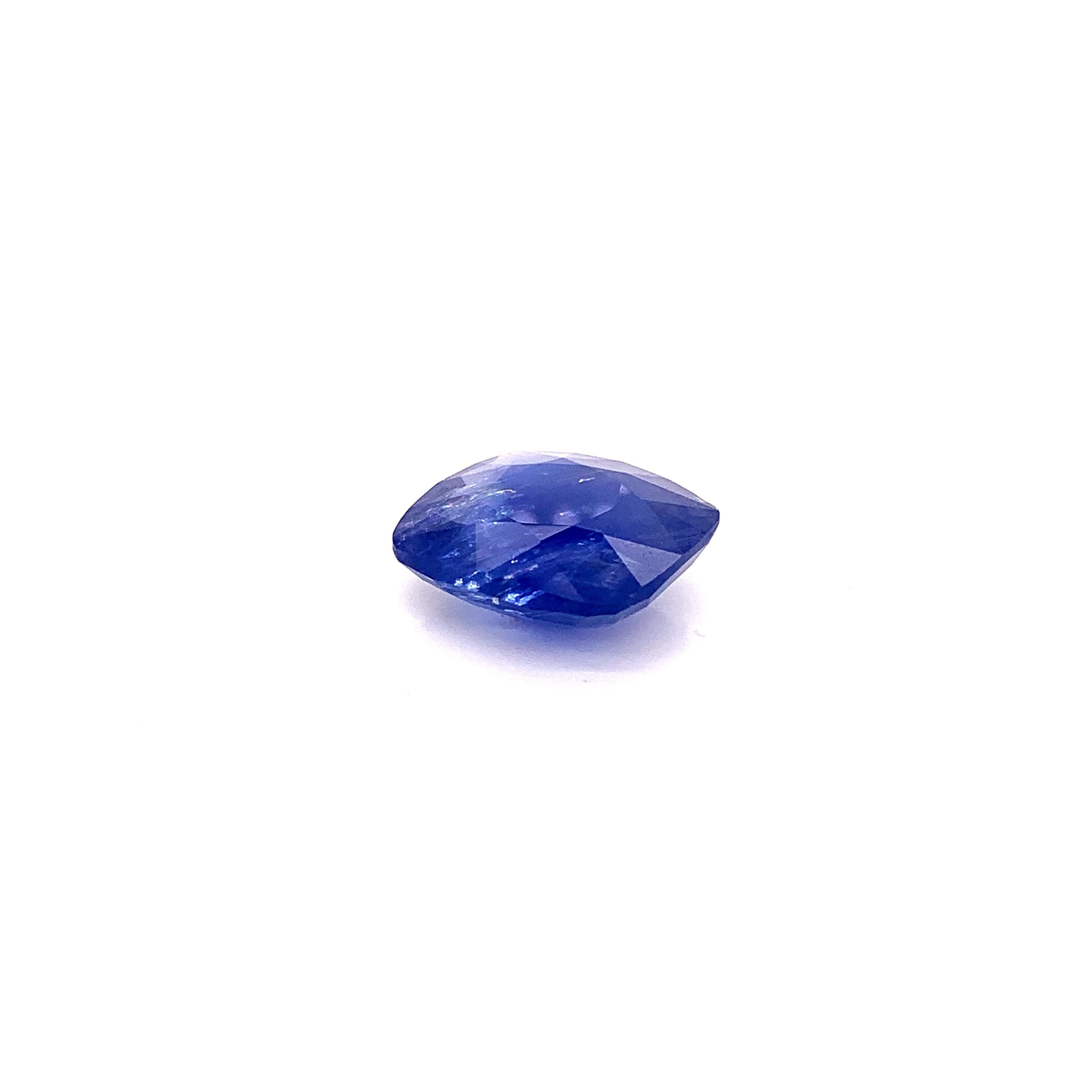 19.86 Karat kissenförmiger burmesischer unerhitzter natürlicher blauer Saphir in Kissenform im Zustand „Neu“ in Hong Kong, HK