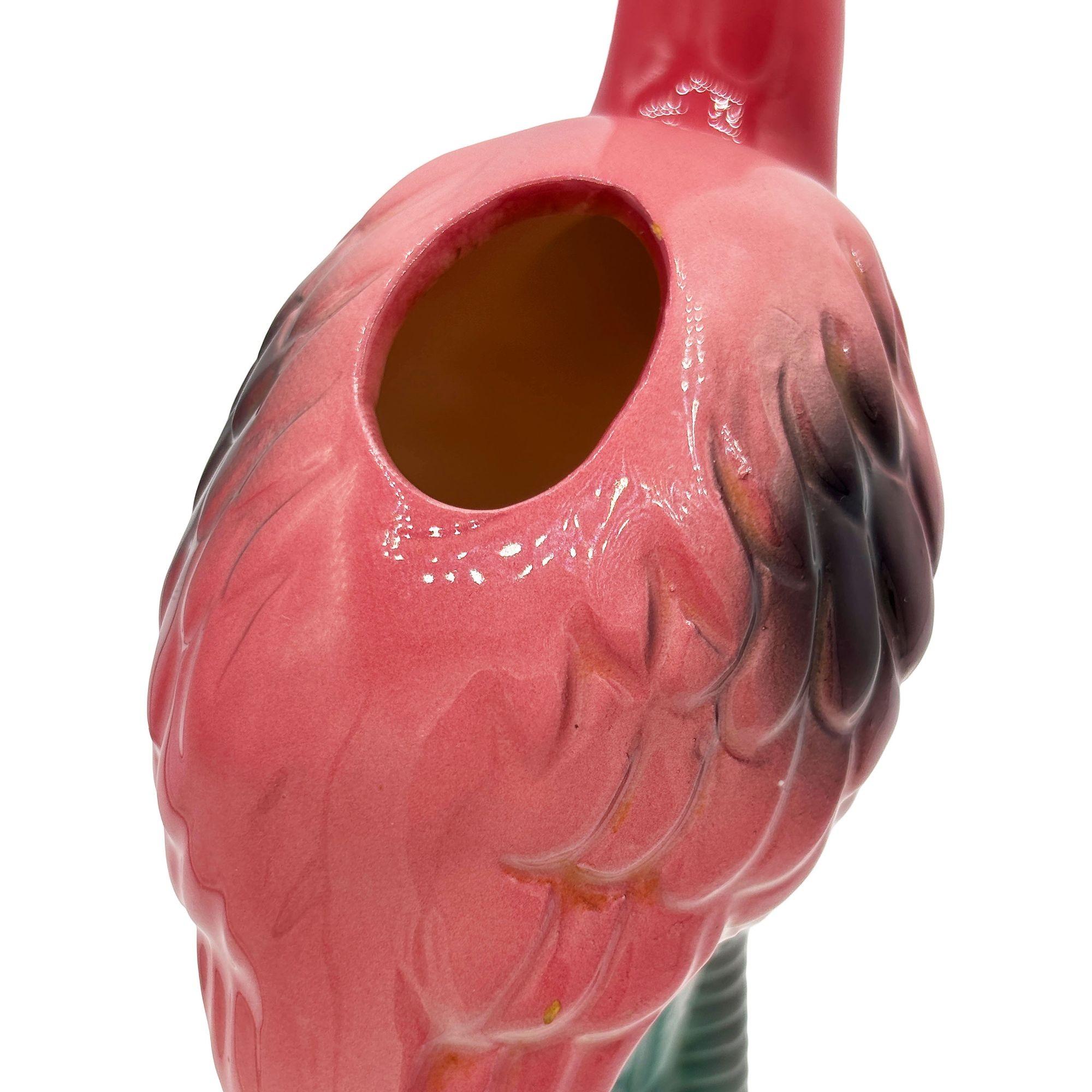 Fine XX secolo 1986 Vaso da tavolo in ceramica Flamingo Tropical 495 di Studio A in vendita