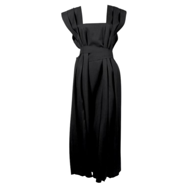 1986  Comme des Garcons black RUNWAY dress with box pleats