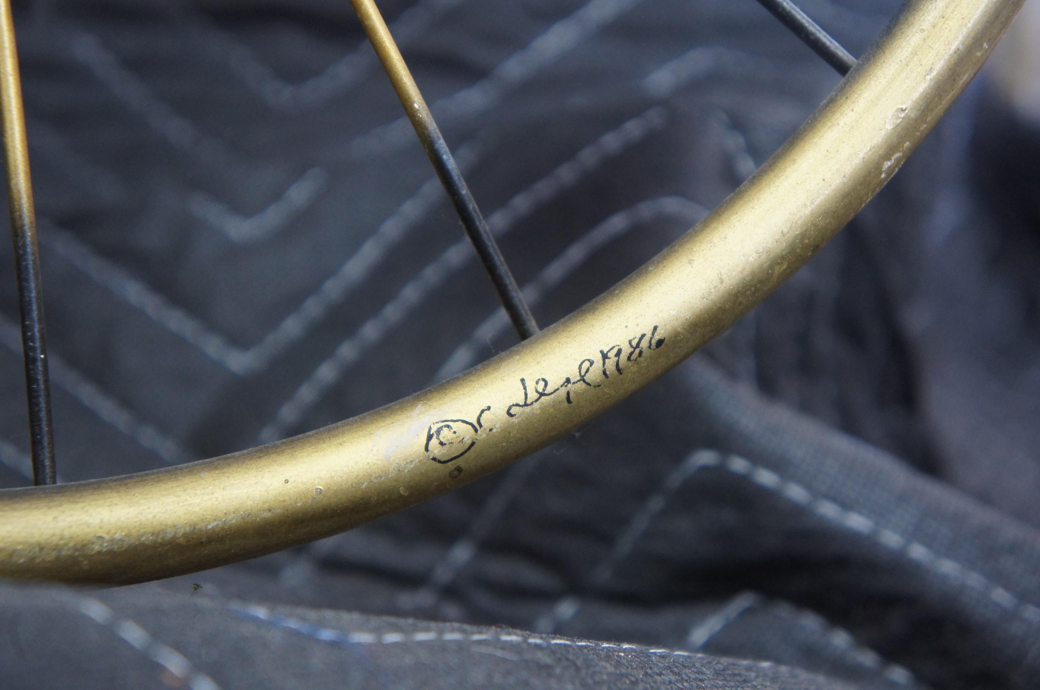 1986 Curtis Jere Karl Benz Mercedes Brass Bicycle Sculpture Mid-Century Modern For Sale 1