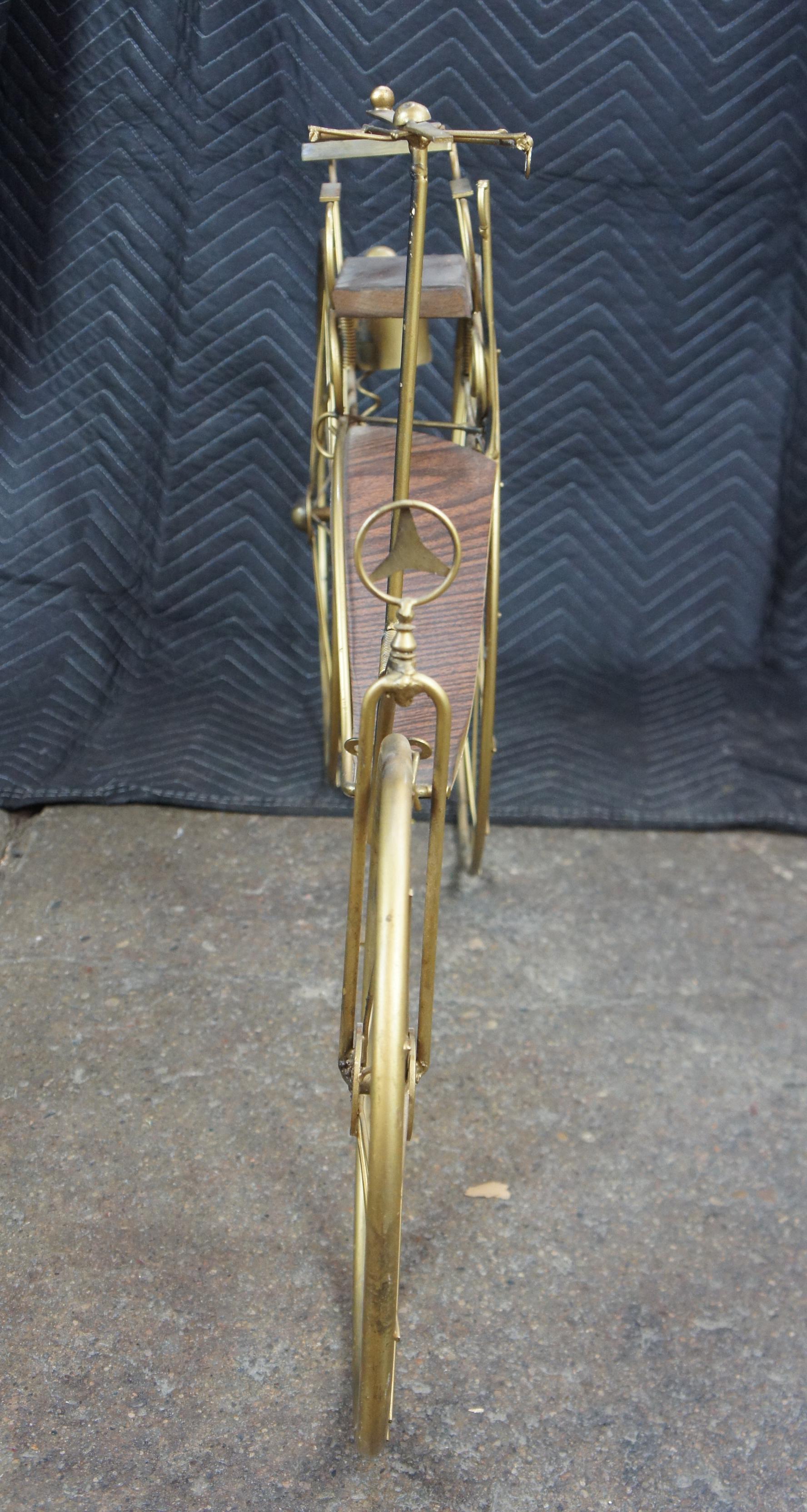 1986 Curtis Jere Karl Benz Mercedes Brass Bicycle Sculpture Mid-Century Modern For Sale 4