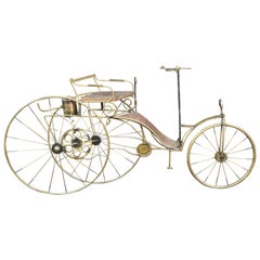 1986 Curtis Jere Karl Benz Mercedes Escultura de latón en bicicleta Moderna de mediados de siglo