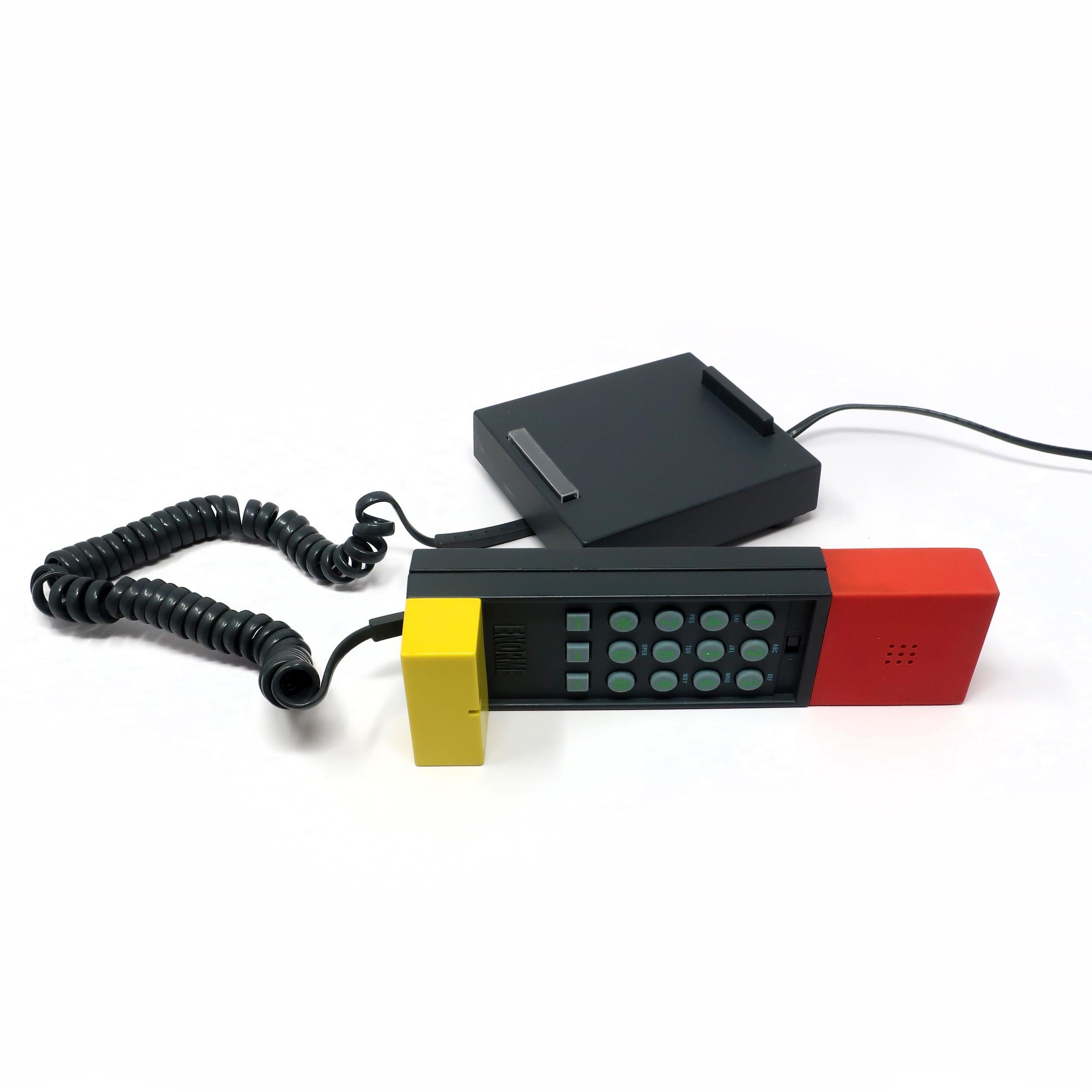 1986 Enorme Telephone by Ettore Sottsass for Enorme	 In Good Condition For Sale In Brooklyn, NY