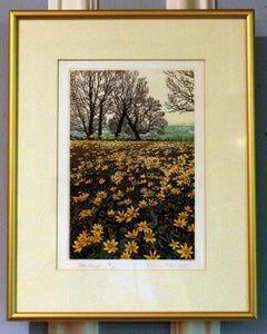 1986 Etching "Celandines" by Graham Evernden, #39 of 295