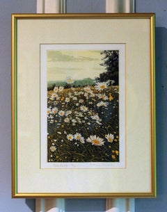 1986 Etching "Field Daisies" by Graham Evernden, #135 of 295