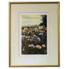 1986 Etching "Field Daisies" by Graham Evernden, #135 of 295
