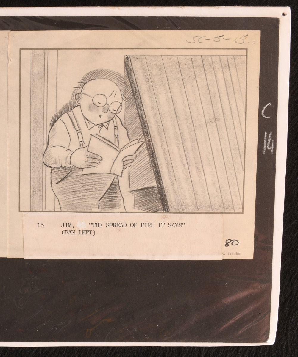 1986 Five Original Illustrations for 'When the Wind Blows' by Raymond Briggs Papel en venta
