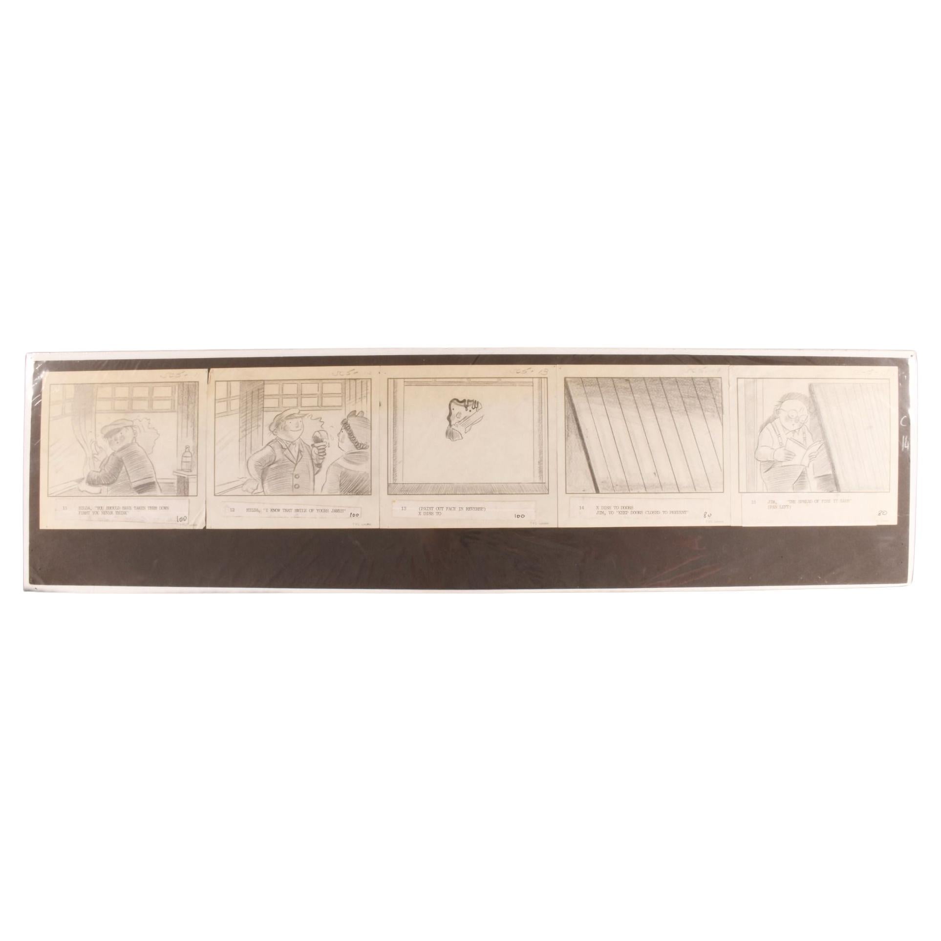 1986 Five Original Illustrations for 'When the Wind Blows' by Raymond Briggs en venta