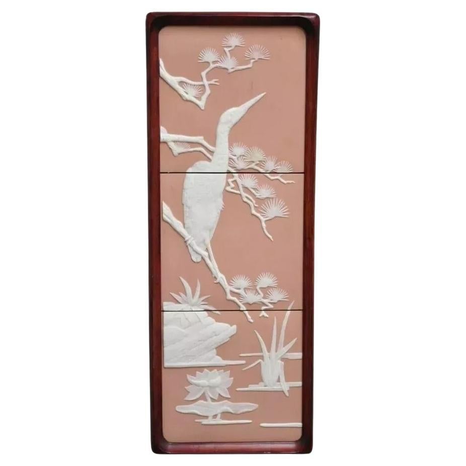 1986 Franklin Mint Parian Tranquil Waters Wall Art Birds di George McMonigle in vendita