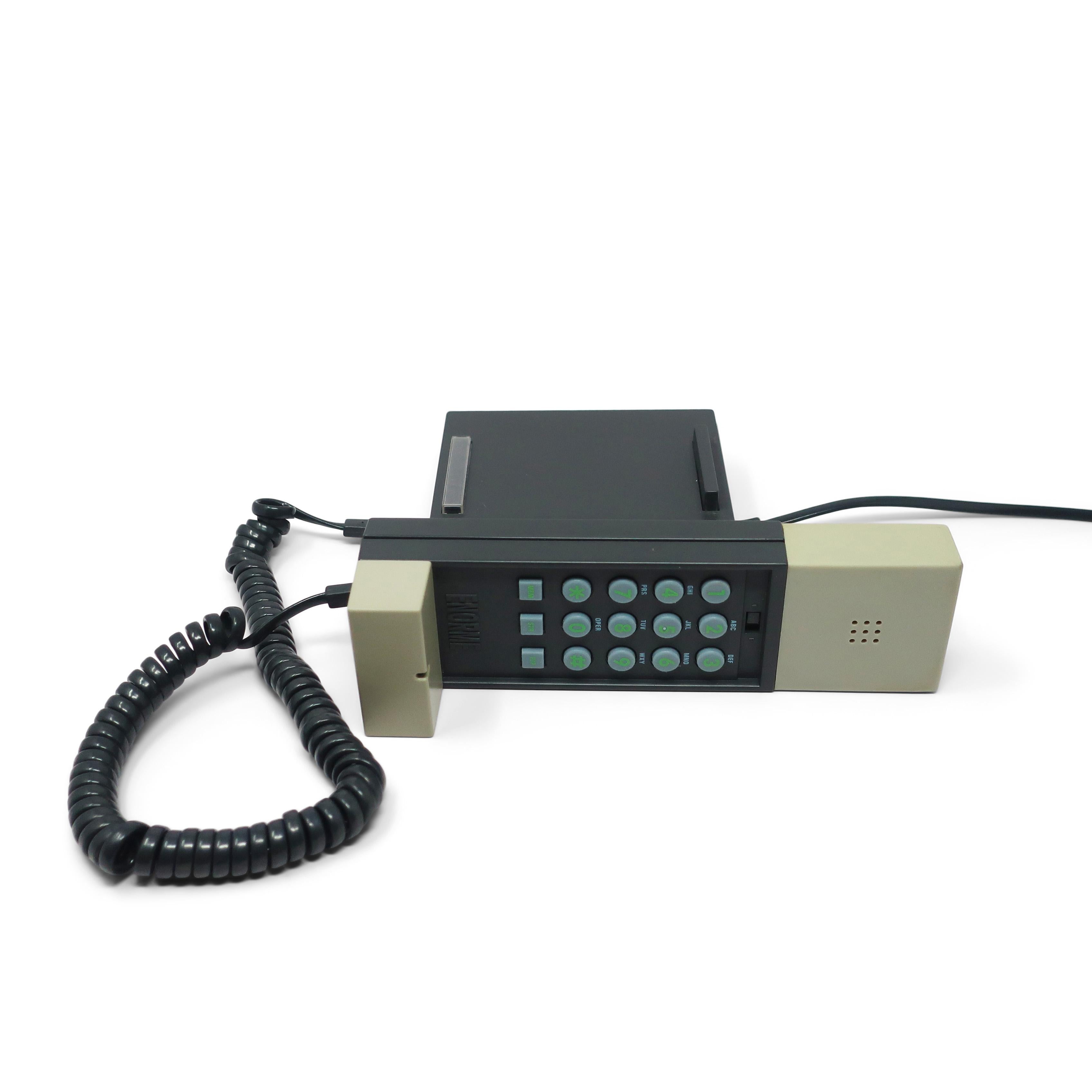Telefon aus grauem und schwarzem Enorme von Ettore Sottsass für Enorme, 1986 im Angebot 2
