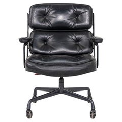 1986 Herman Miller Eames Time Life Executive Desk Chair in Leather with Frame