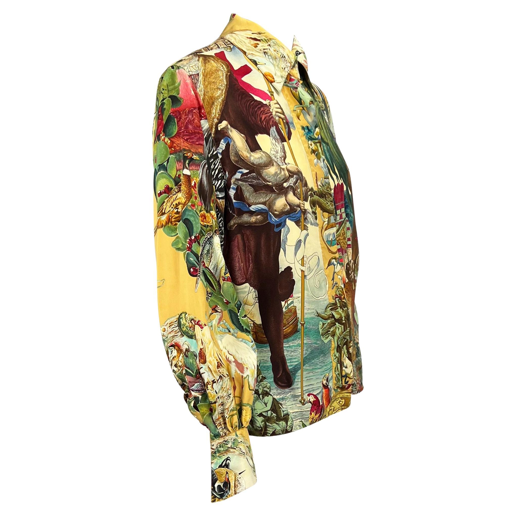 1986 Hermès 'Texas Wildlife' 150th Anniversary Silk Print Top Limited Edition 3