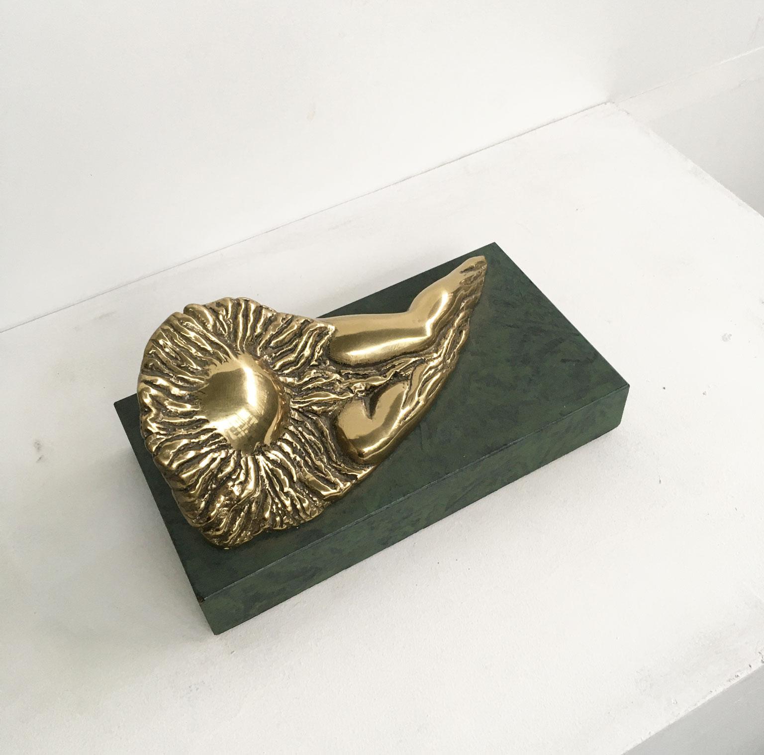 1986 Italy Bronze Abstract Sculpture Patrizia Guerresi Donnasole Sun Woman For Sale 7