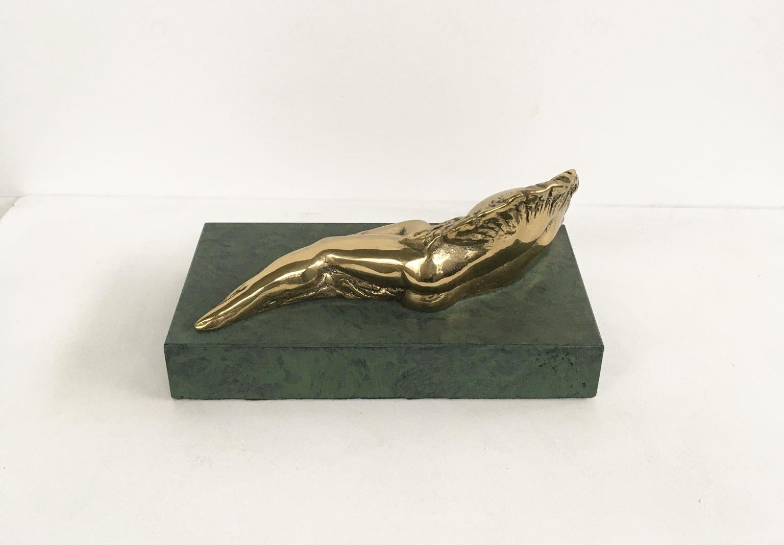 1986 Italy Bronze Abstract Sculpture Patrizia Guerresi Donnasole Sun Woman For Sale 8