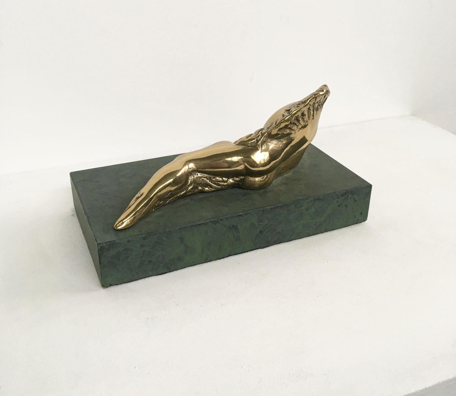 1986 Italy Bronze Abstract Sculpture Patrizia Guerresi Donnasole Sun Woman For Sale 10