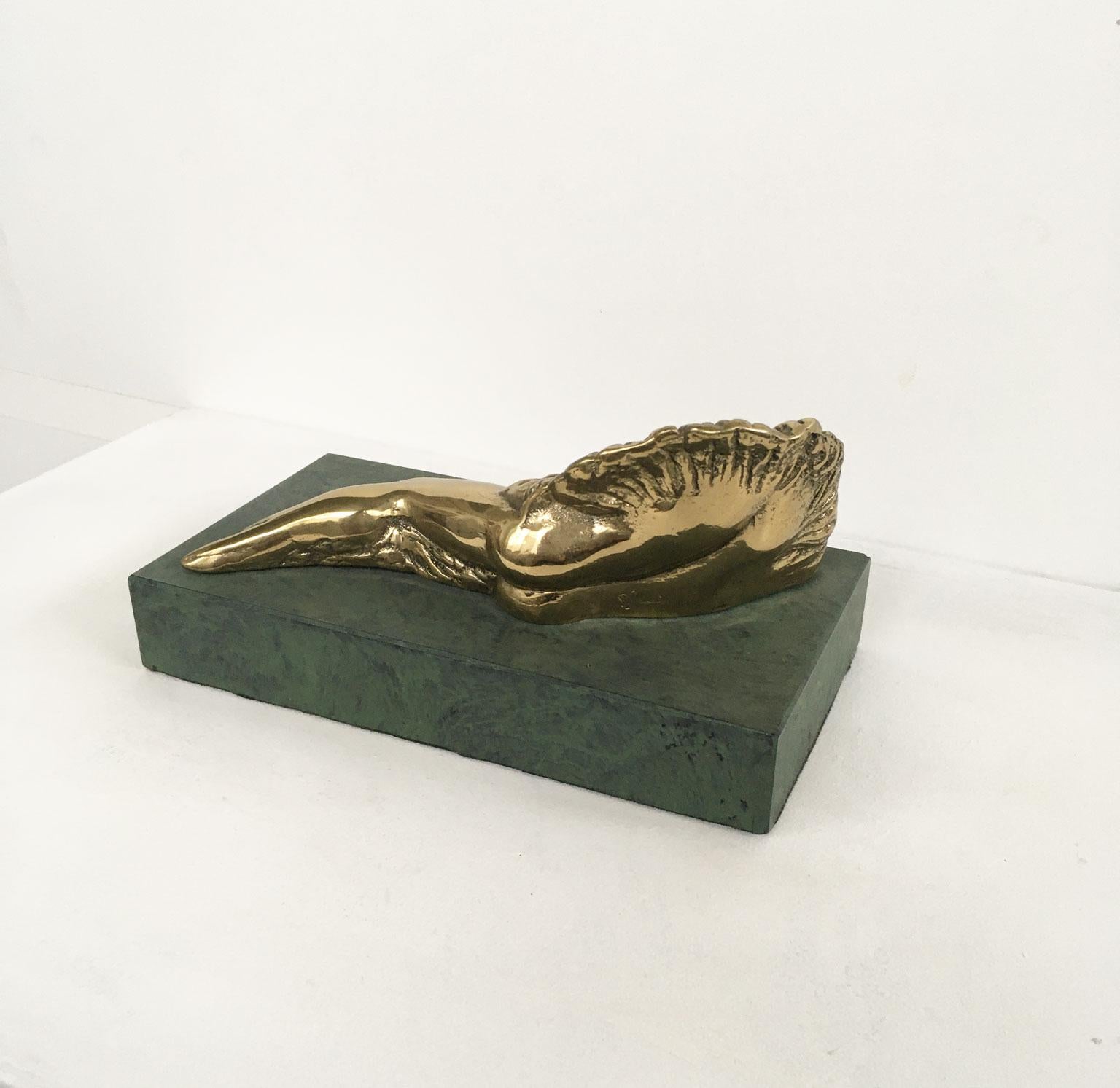 1986 Italy Bronze Abstract Sculpture Patrizia Guerresi Donnasole Sun Woman For Sale 11