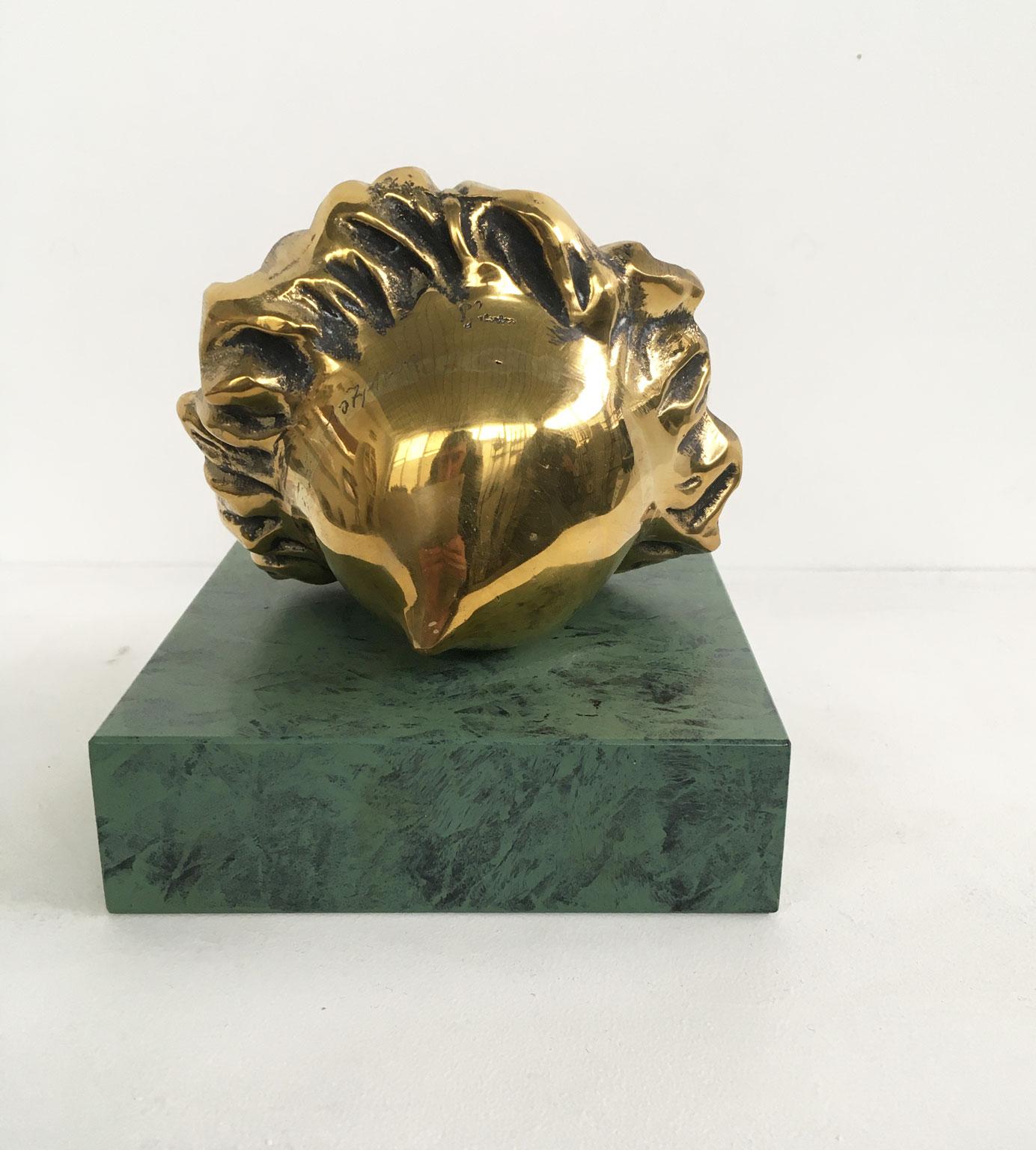 1986 Italy Bronze Abstract Sculpture Patrizia Guerresi Girasole Sunflower For Sale 4