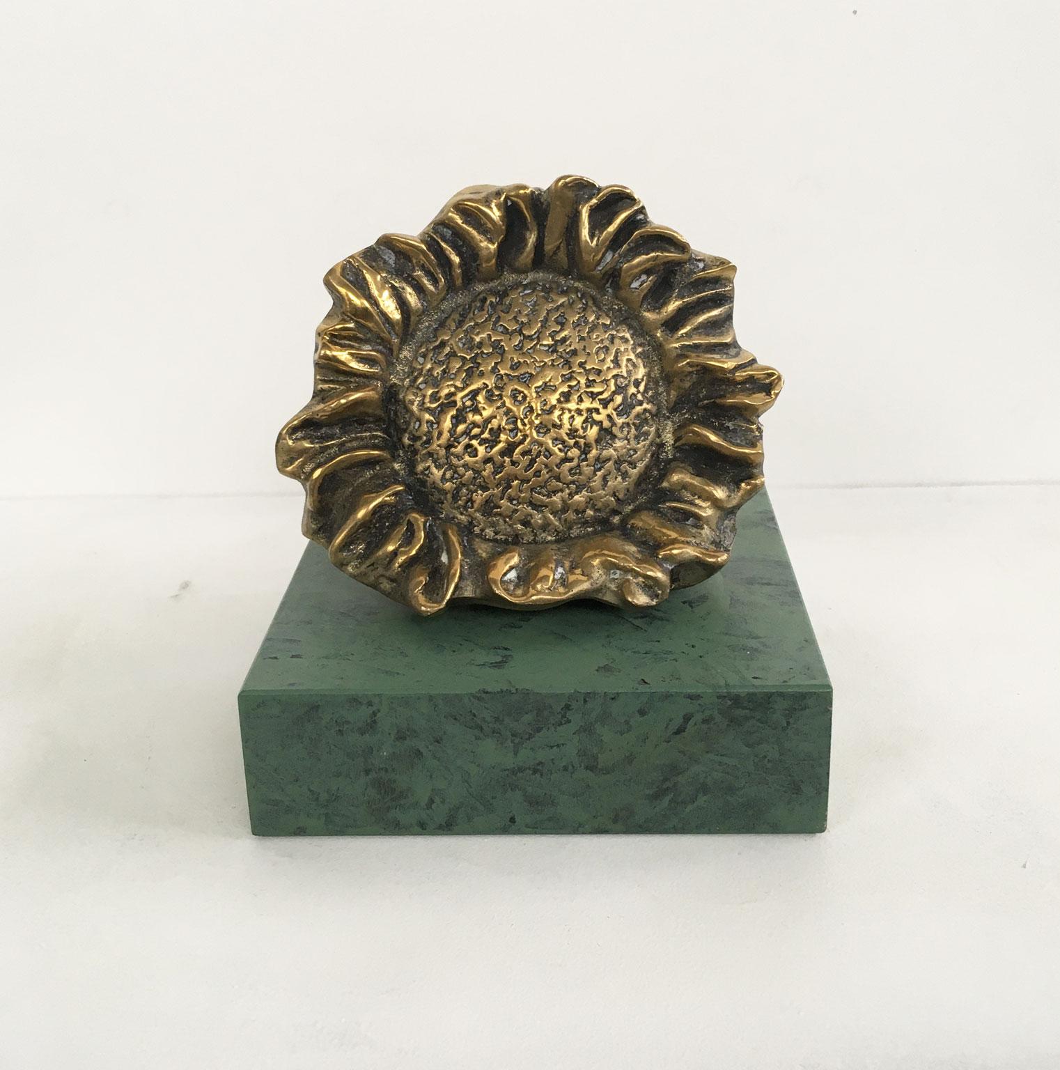 1986 Italy Bronze Abstract Sculpture Patrizia Guerresi Girasole Sunflower For Sale 6
