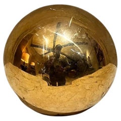 Vintage 1986 Jaru Metallic Gold Sphere Orb Ceramic Pottery California
