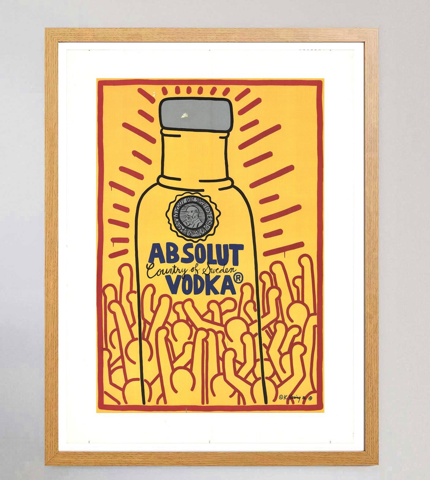 1986 Keith Haring – Absolut Vodka, Original-Vintage-Poster (amerikanisch) im Angebot