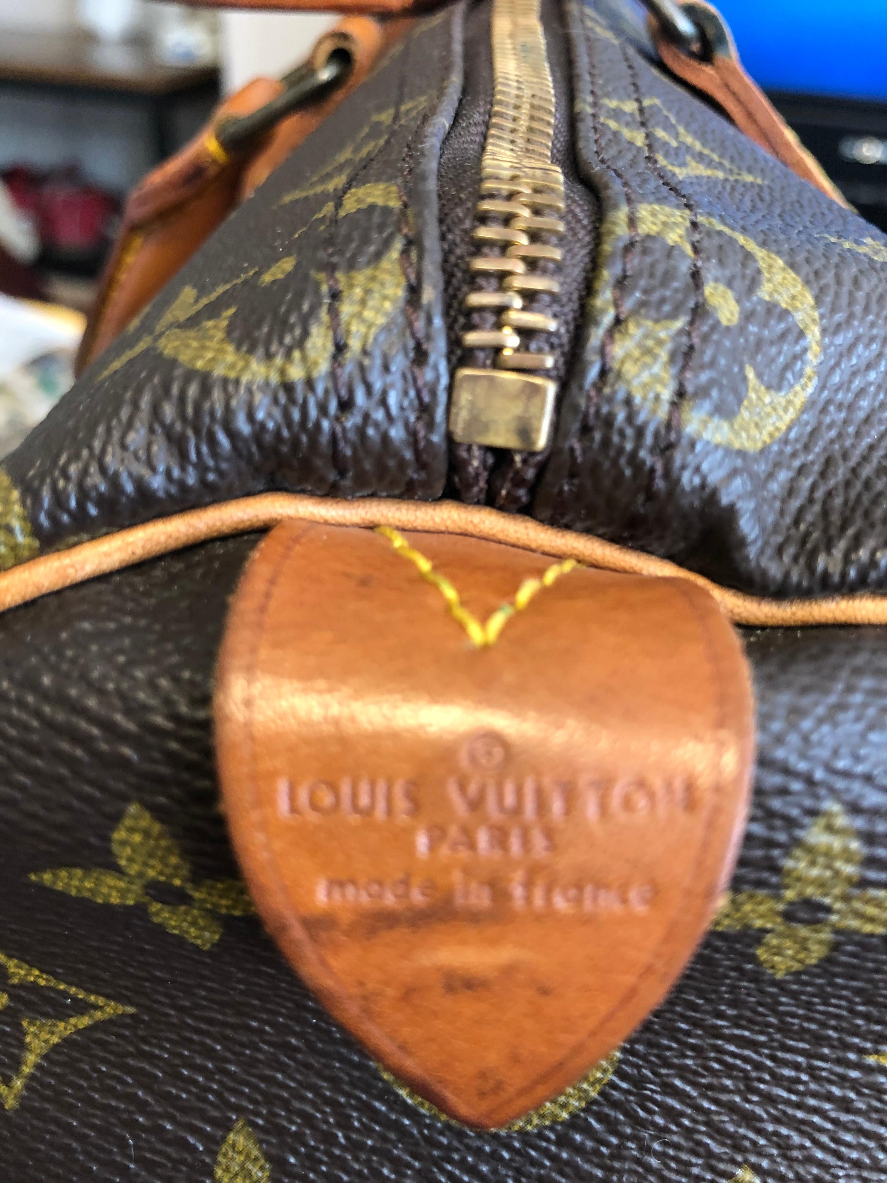 1986 Louis Vuitton Monogram Speedy 35 with COA 1