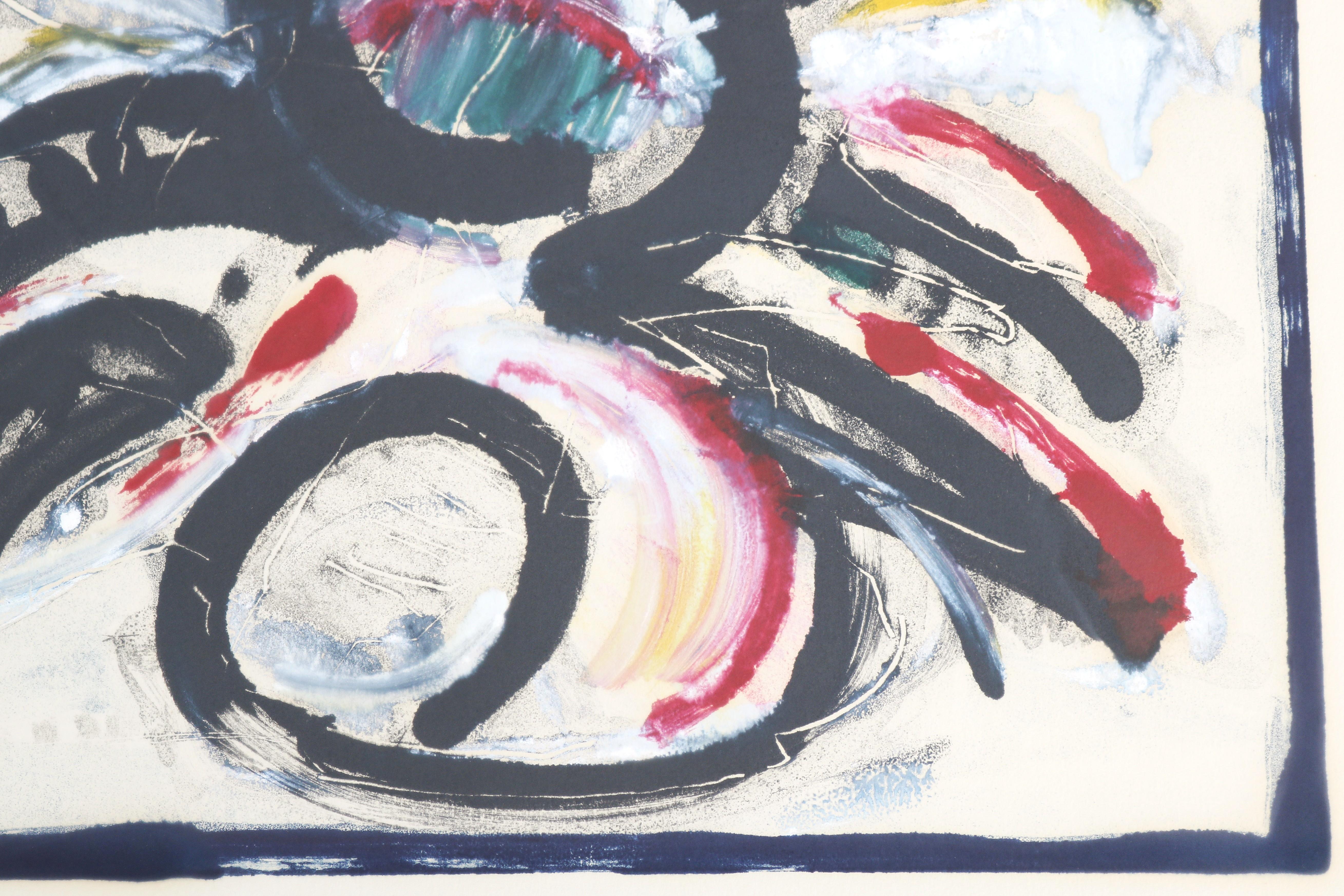 1986 Lucio Pozzi Altamura Abstrakter Expressionismus Monotypie Kunstwerk One-of-a-Kind im Angebot 6
