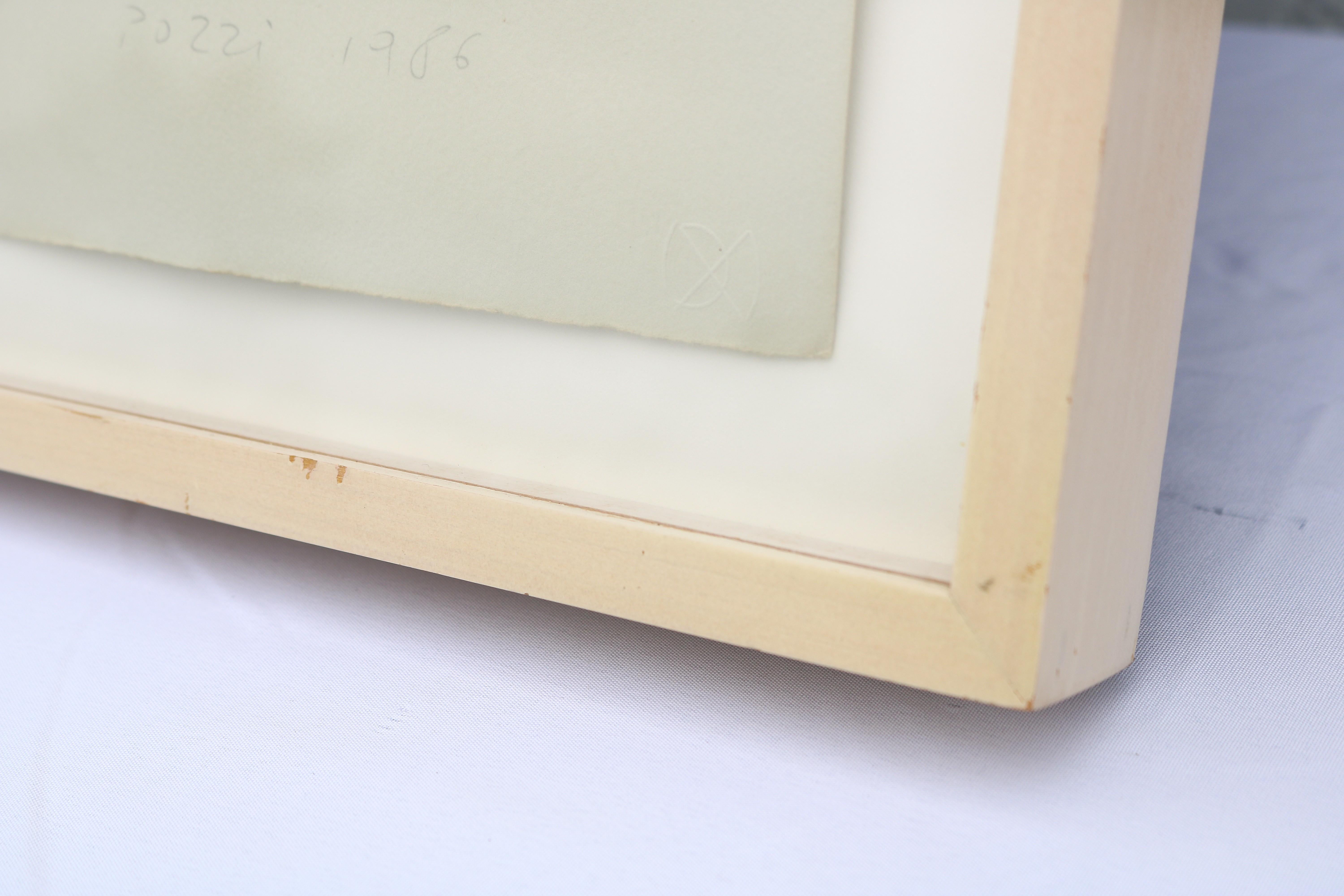1986 Lucio Pozzi Altamura Abstrakter Expressionismus Monotypie Kunstwerk One-of-a-Kind im Angebot 9