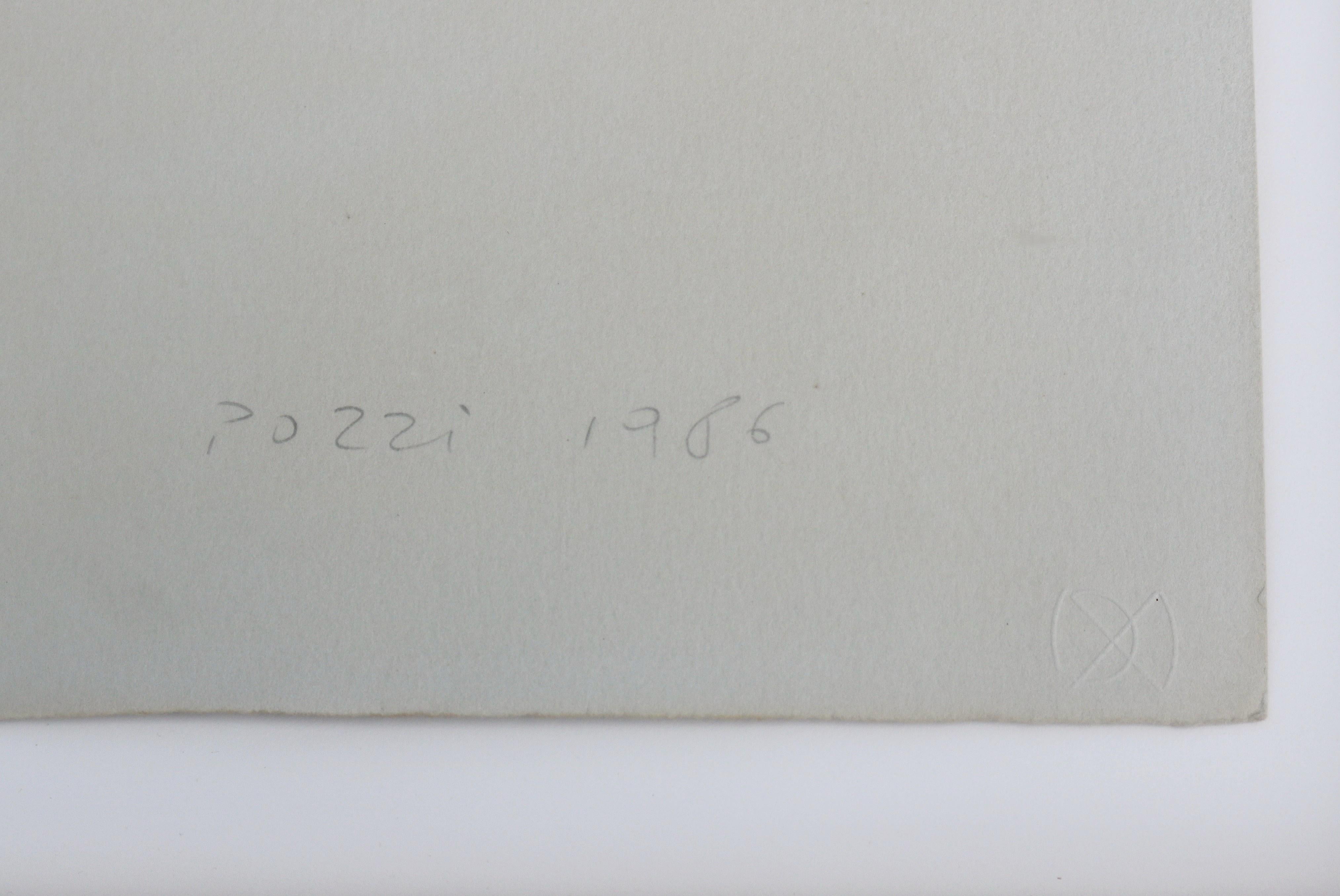 1986 Lucio Pozzi Altamura Abstrakter Expressionismus Monotypie Kunstwerk One-of-a-Kind im Angebot 11