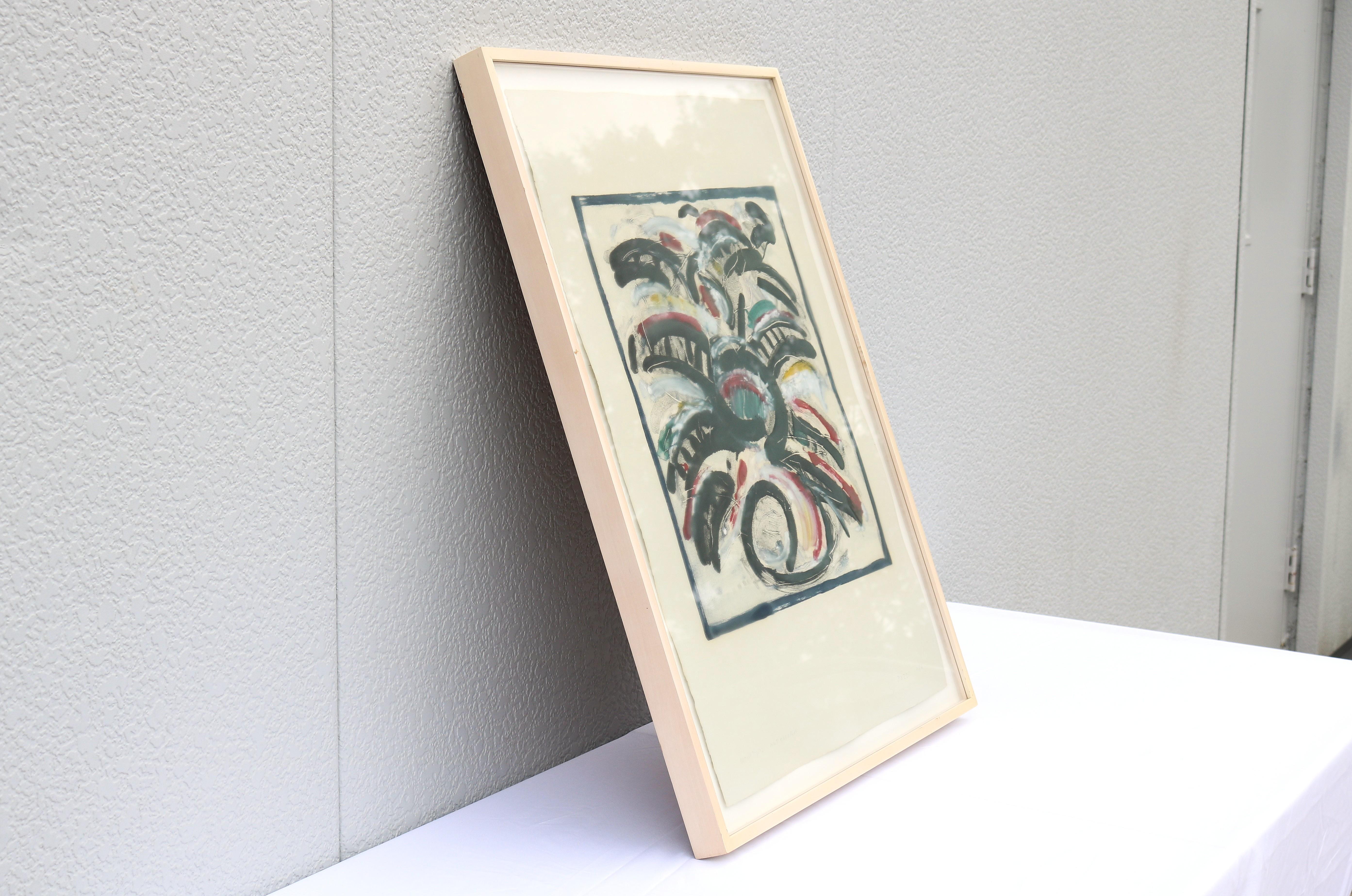 1986 Lucio Pozzi Altamura Abstrakter Expressionismus Monotypie Kunstwerk One-of-a-Kind im Angebot 2