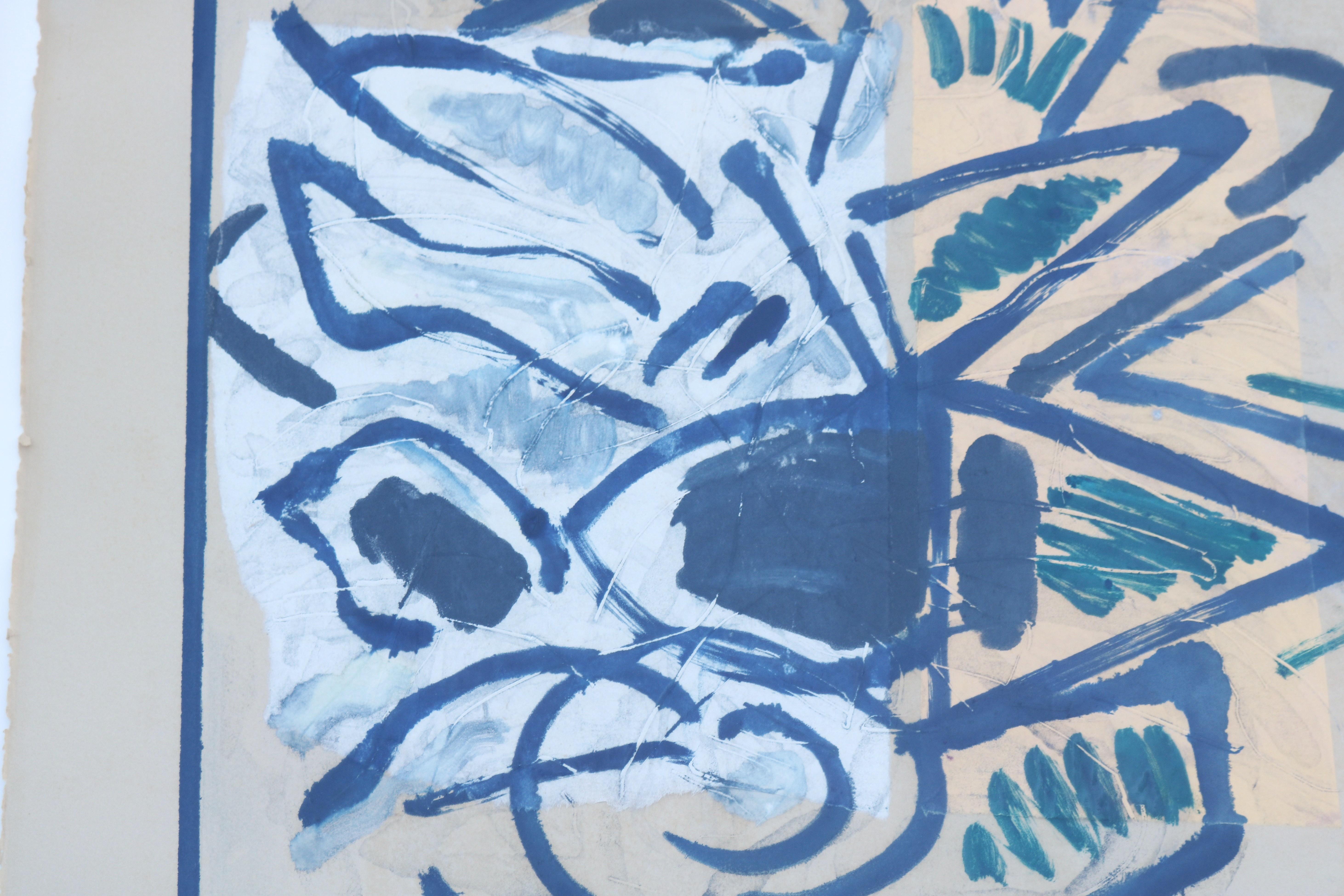 1986 Lucio Pozzi Nizza Abstrakter Expressionismus Monotypie Kunstwerk One-of-a-Kind im Angebot 7