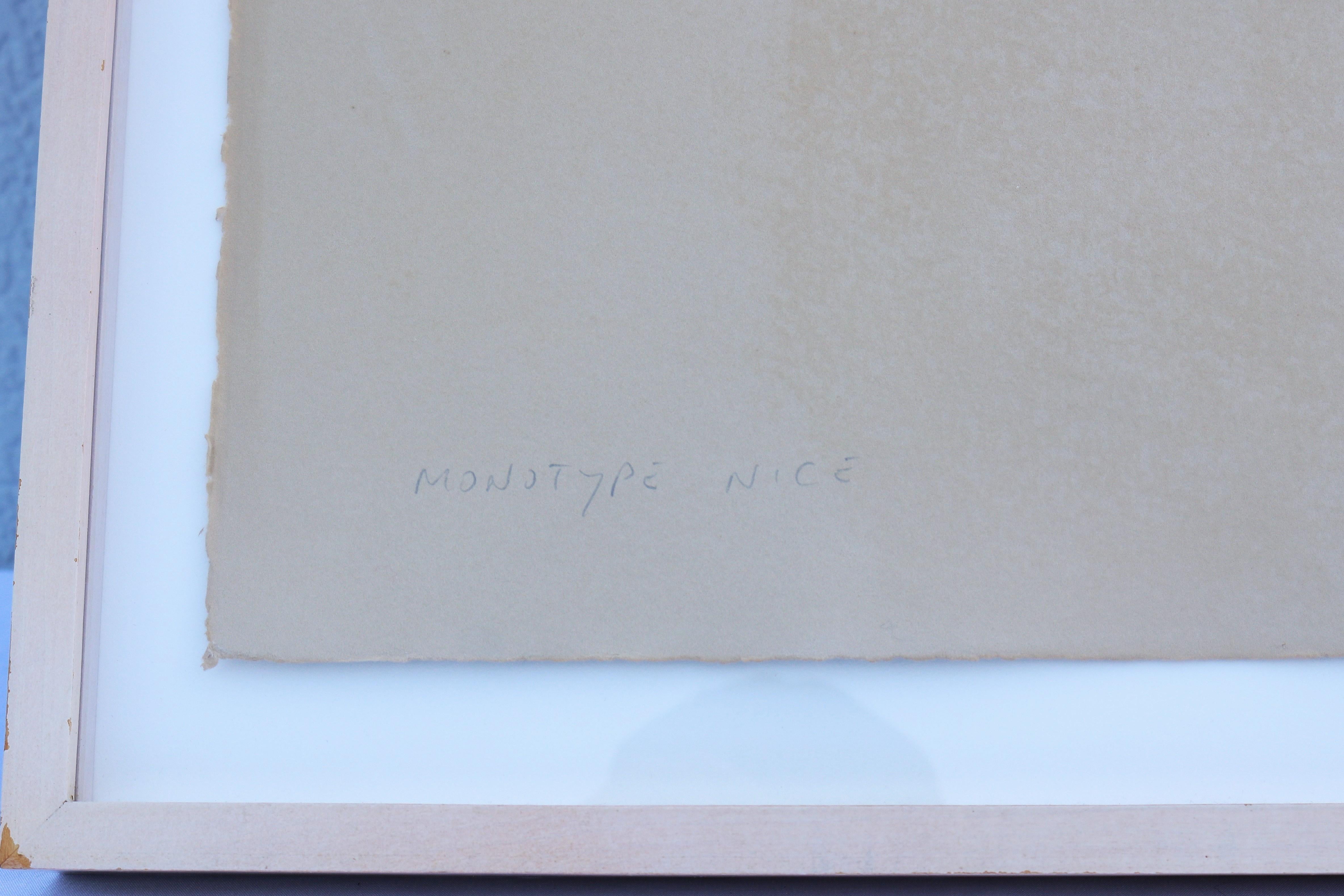 1986 Lucio Pozzi Nizza Abstrakter Expressionismus Monotypie Kunstwerk One-of-a-Kind im Angebot 9