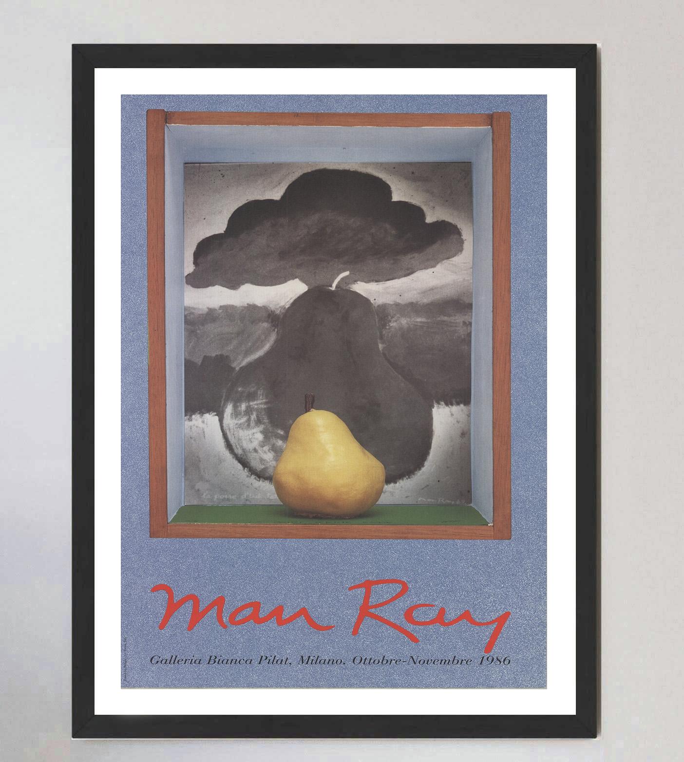 Late 20th Century 1986 Man Ray - Galleria Bianca Pilat Milano Original Vintage Poster For Sale