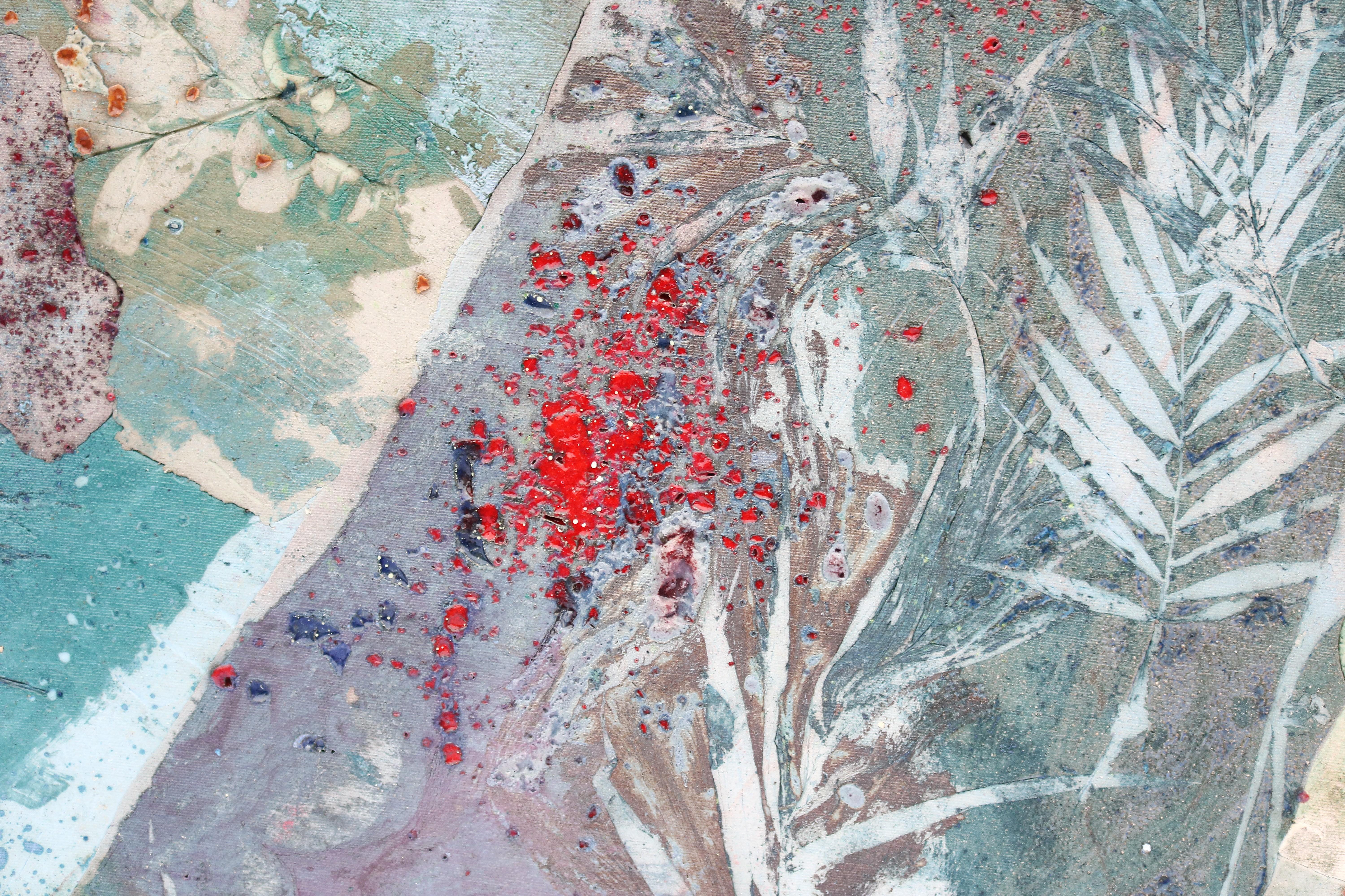 1986 Margie Hughto Unique Summer Fragments Glazed Ceramic Wall Sculpture Artwork For Sale 9