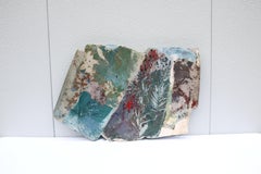 1986 Margie Hughto Unique Summer Fragments Glazed Ceramic Wall Sculpture Artwork