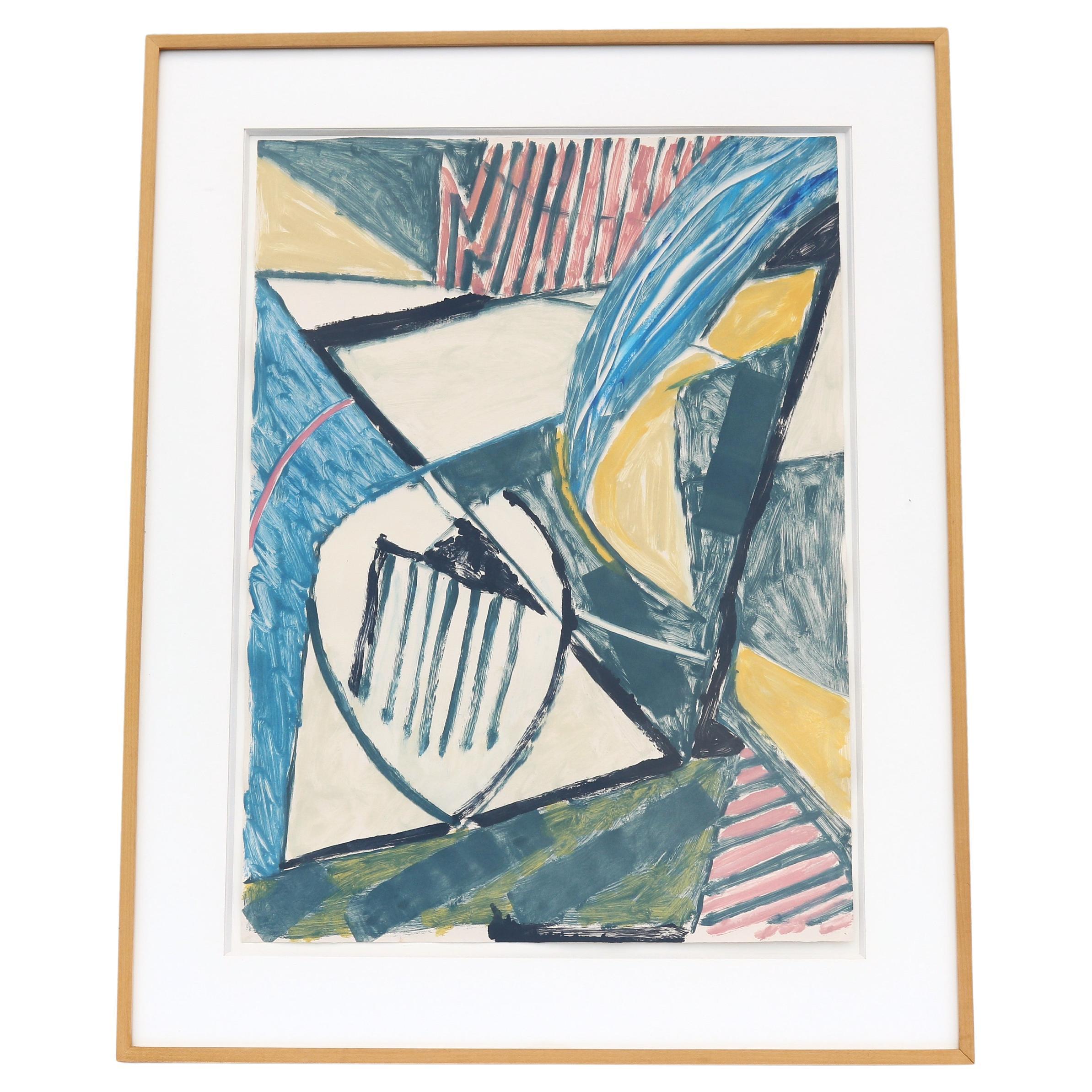 1986 Mark Lavatelli Crossroads Abstract Expressionism Artwork One-of-a-Kind For Sale